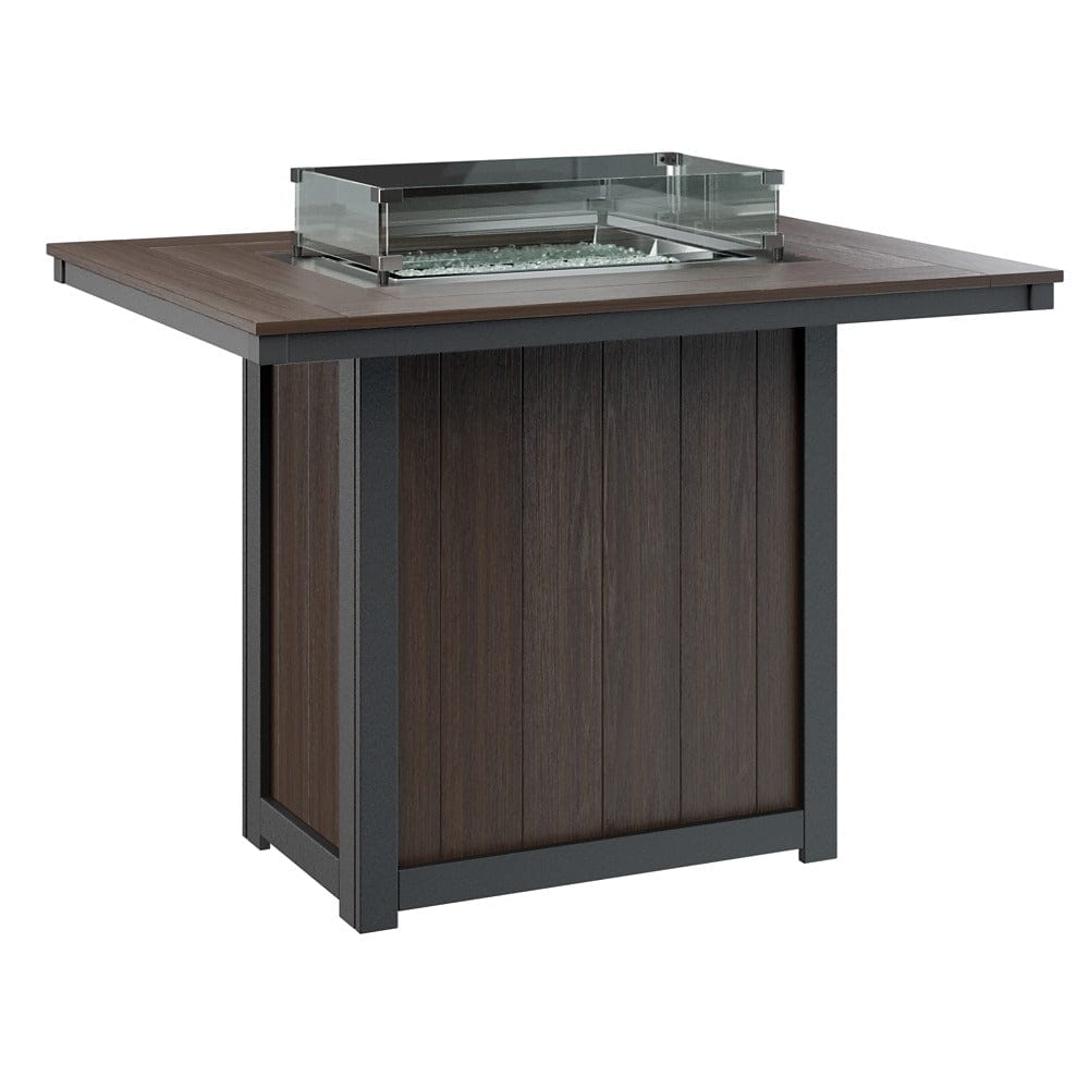 Berlin Gardens Donoma 54″ Rectangular Bar Poly Lumber Fire Pit Table