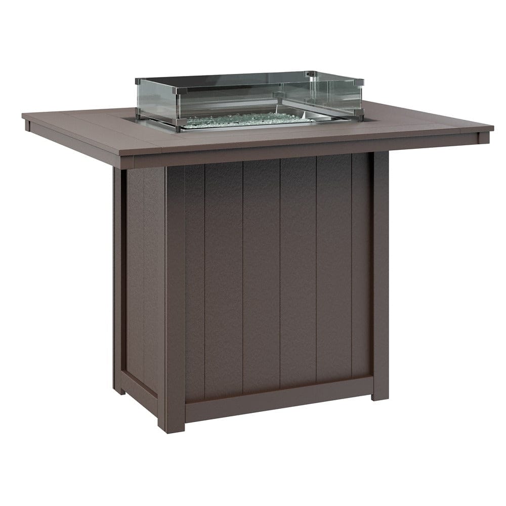 Berlin Gardens Donoma 54″ Rectangular Bar Poly Lumber Fire Pit Table