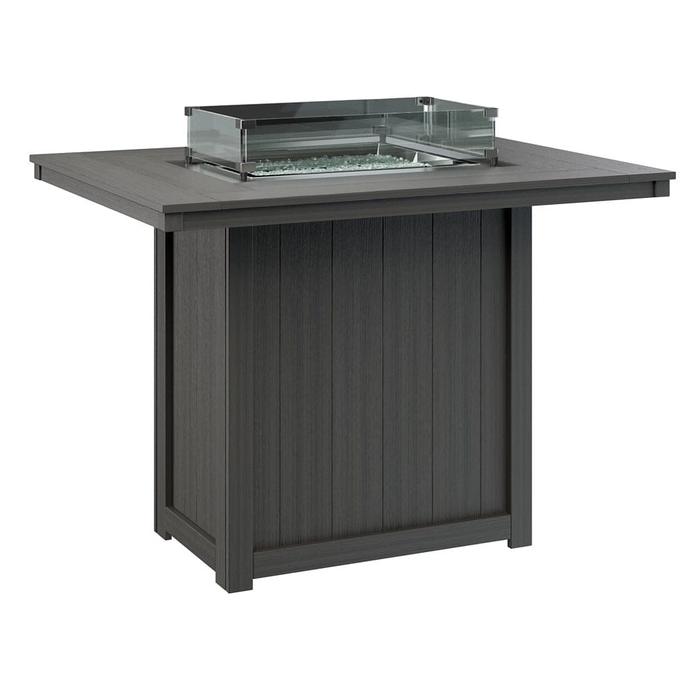 Berlin Gardens Donoma 54″ Rectangular Bar Poly Lumber Fire Pit Table