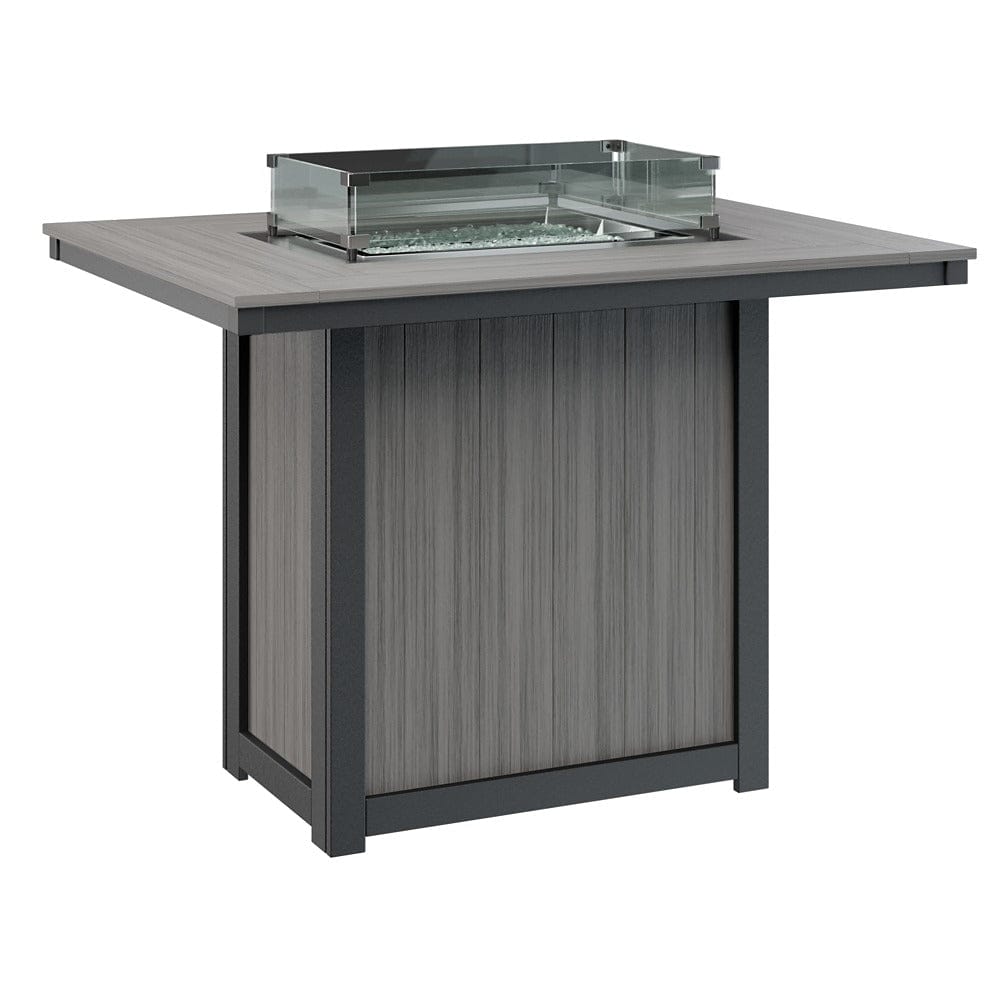 Berlin Gardens Donoma 54″ Rectangular Bar Poly Lumber Fire Pit Table