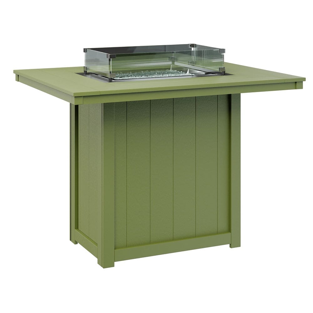 Berlin Gardens Donoma 54″ Rectangular Bar Poly Lumber Fire Pit Table