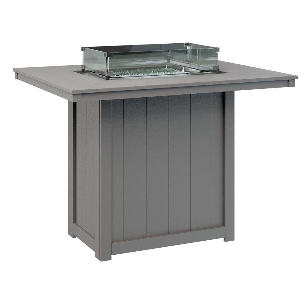 Berlin Gardens Donoma 54″ Rectangular Bar Poly Lumber Fire Pit Table