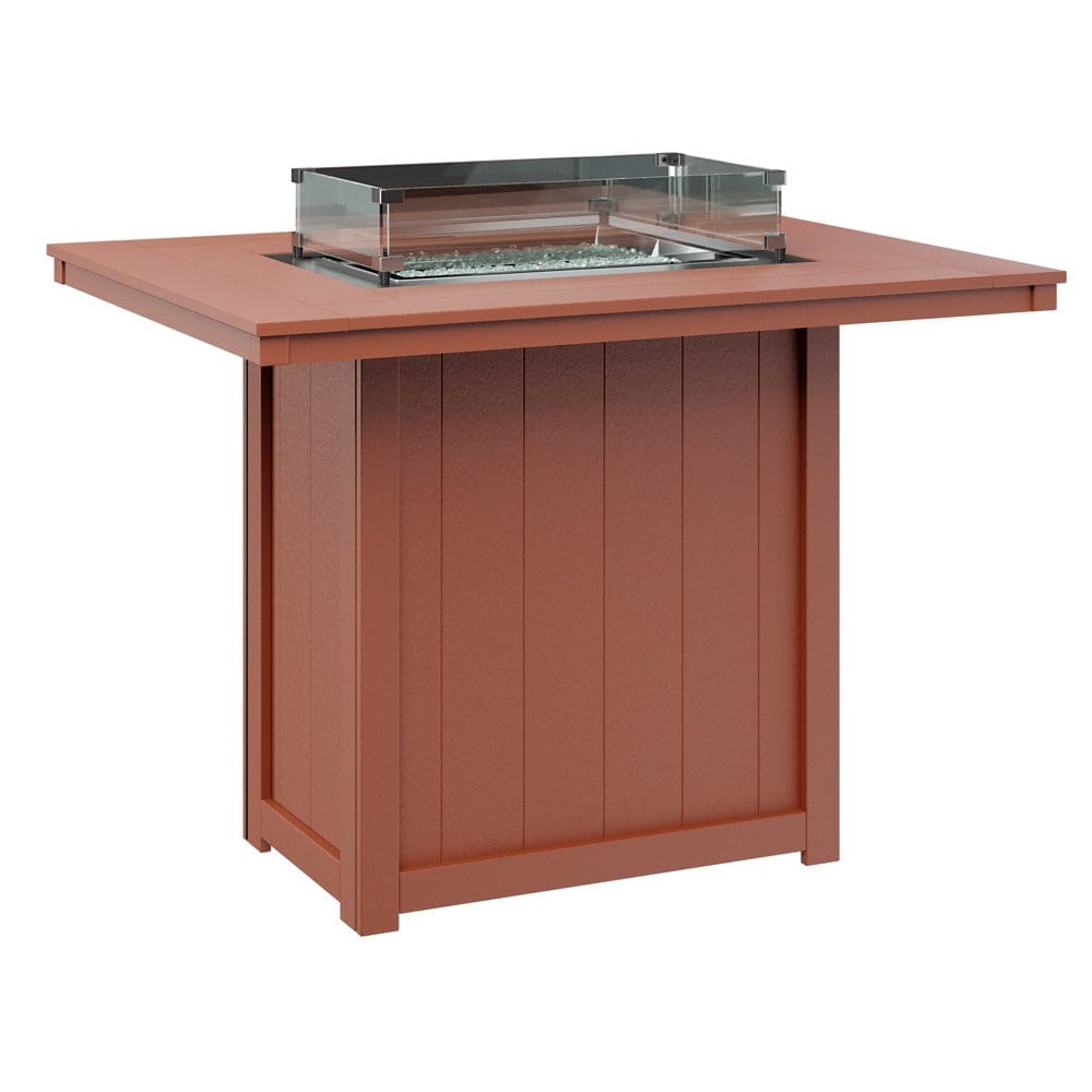 Berlin Gardens Donoma 54″ Rectangular Bar Poly Lumber Fire Pit Table