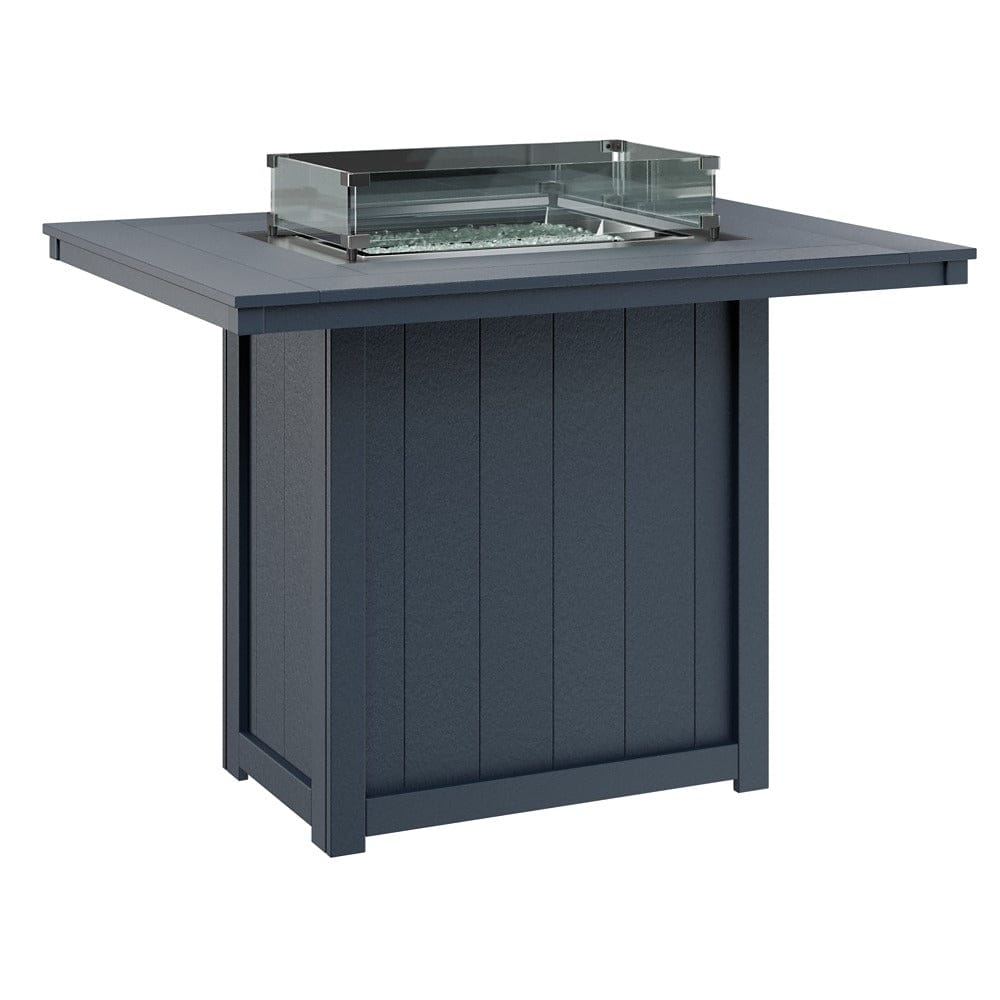 Berlin Gardens Donoma 54″ Rectangular Bar Poly Lumber Fire Pit Table