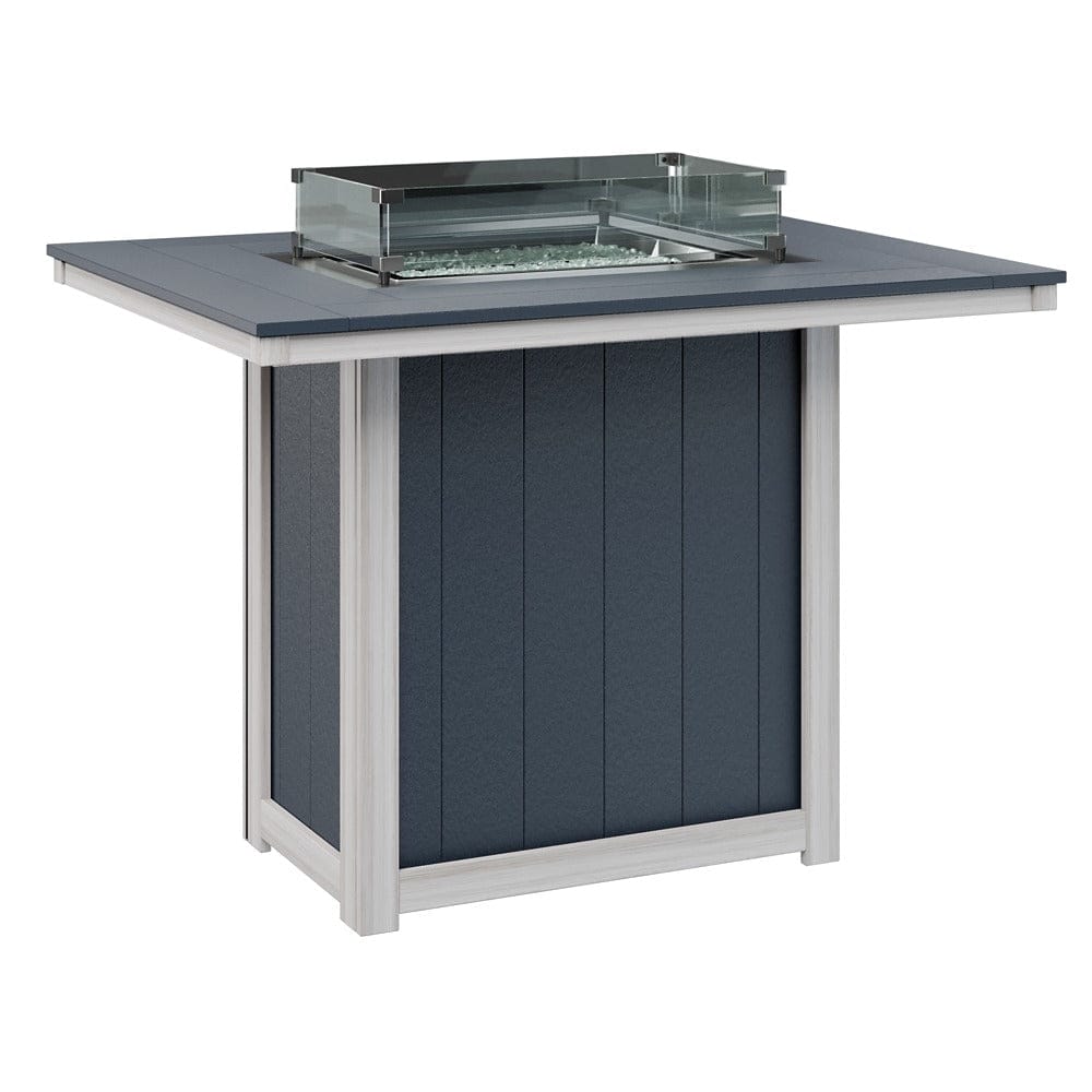 Berlin Gardens Donoma 54″ Rectangular Bar Poly Lumber Fire Pit Table