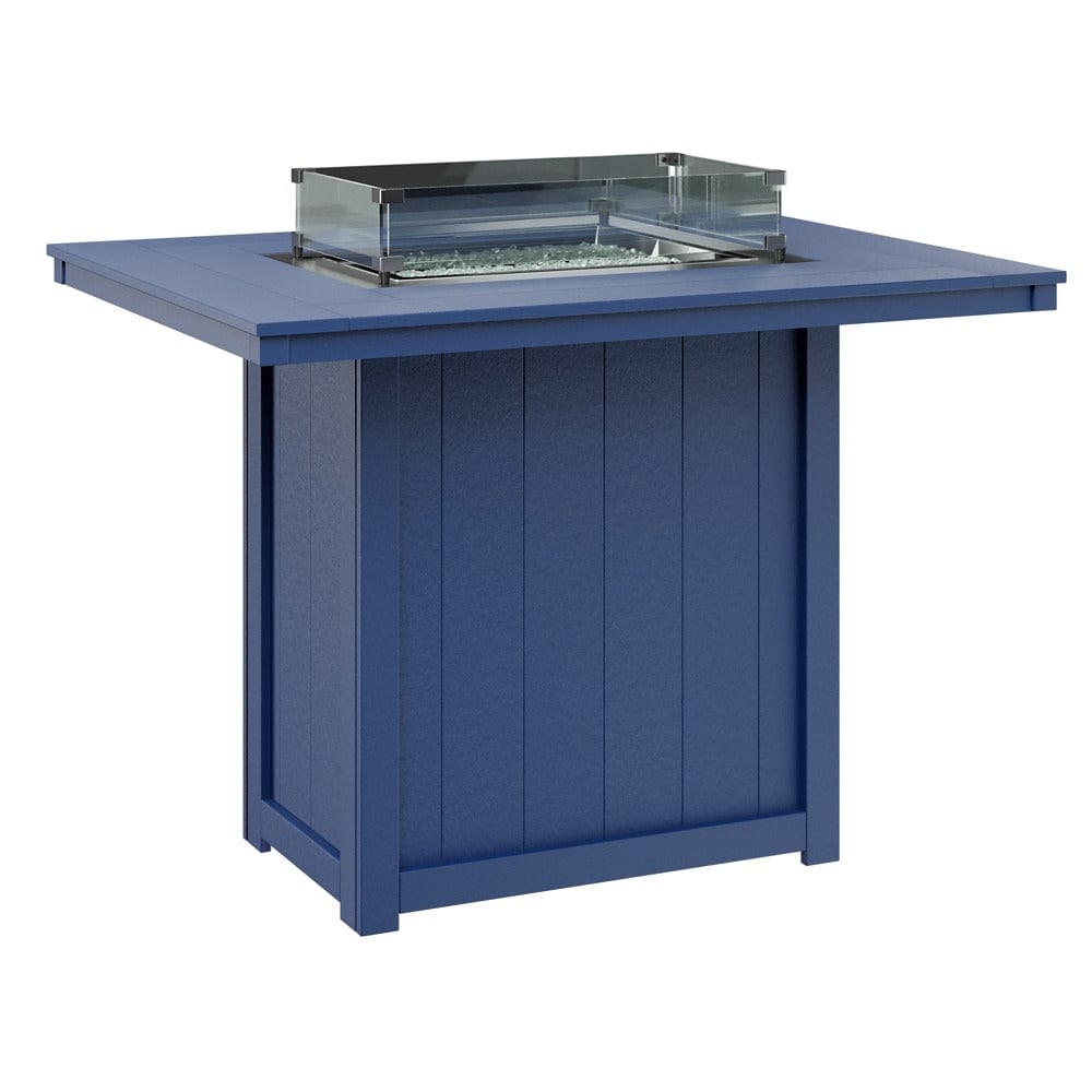 Berlin Gardens Donoma 54″ Rectangular Bar Poly Lumber Fire Pit Table