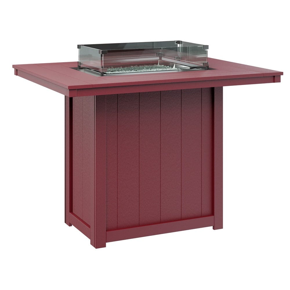Berlin Gardens Donoma 54″ Rectangular Bar Poly Lumber Fire Pit Table