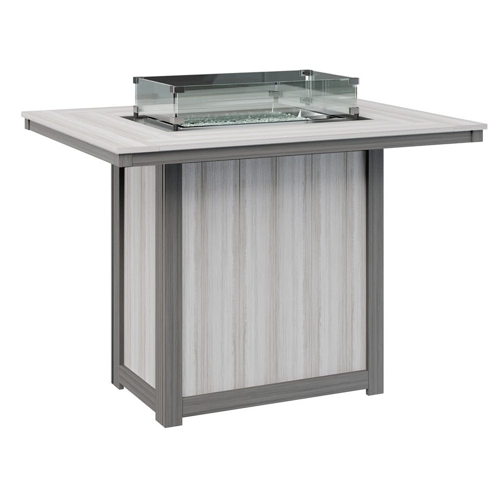 Berlin Gardens Donoma 54″ Rectangular Bar Poly Lumber Fire Pit Table
