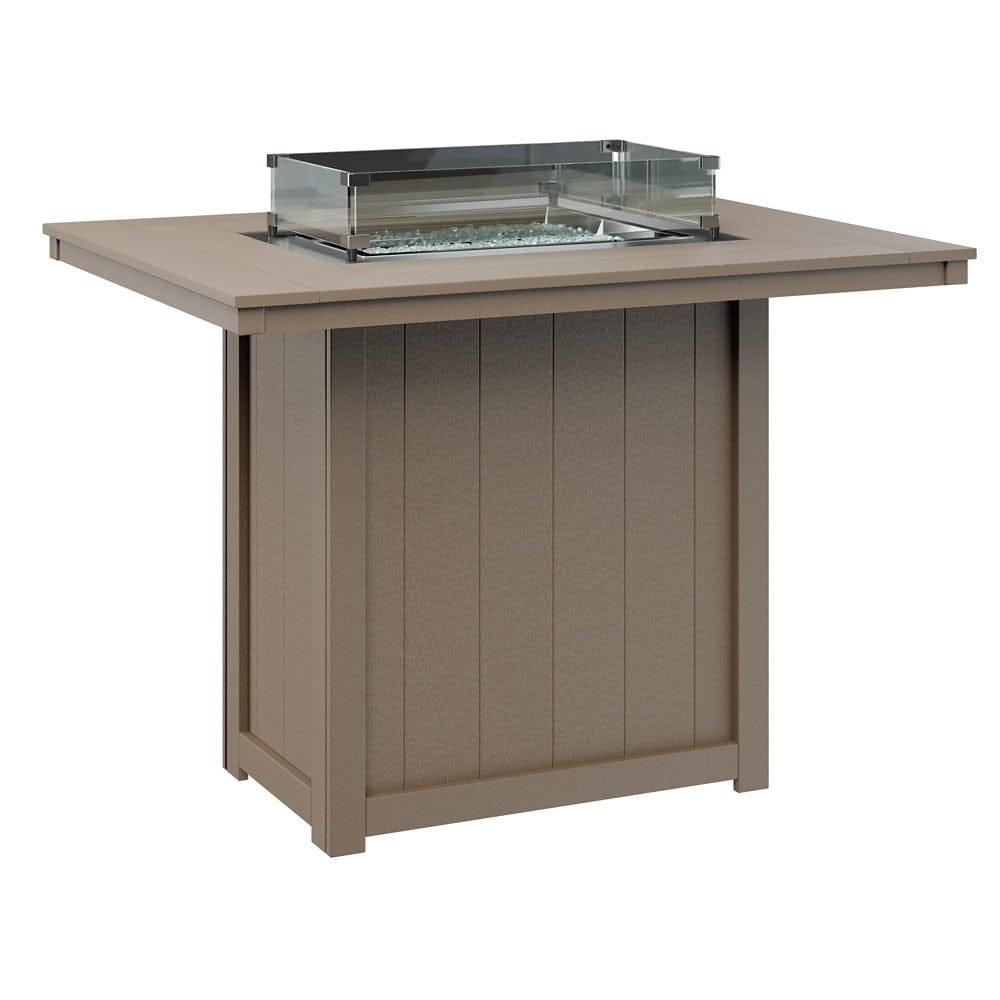 Berlin Gardens Donoma 54″ Rectangular Bar Poly Lumber Fire Pit Table