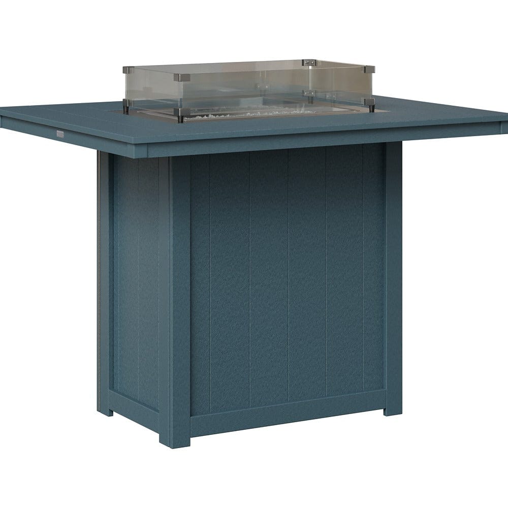 Berlin Gardens Donoma 54″ Rectangular Bar Poly Lumber Fire Pit Table
