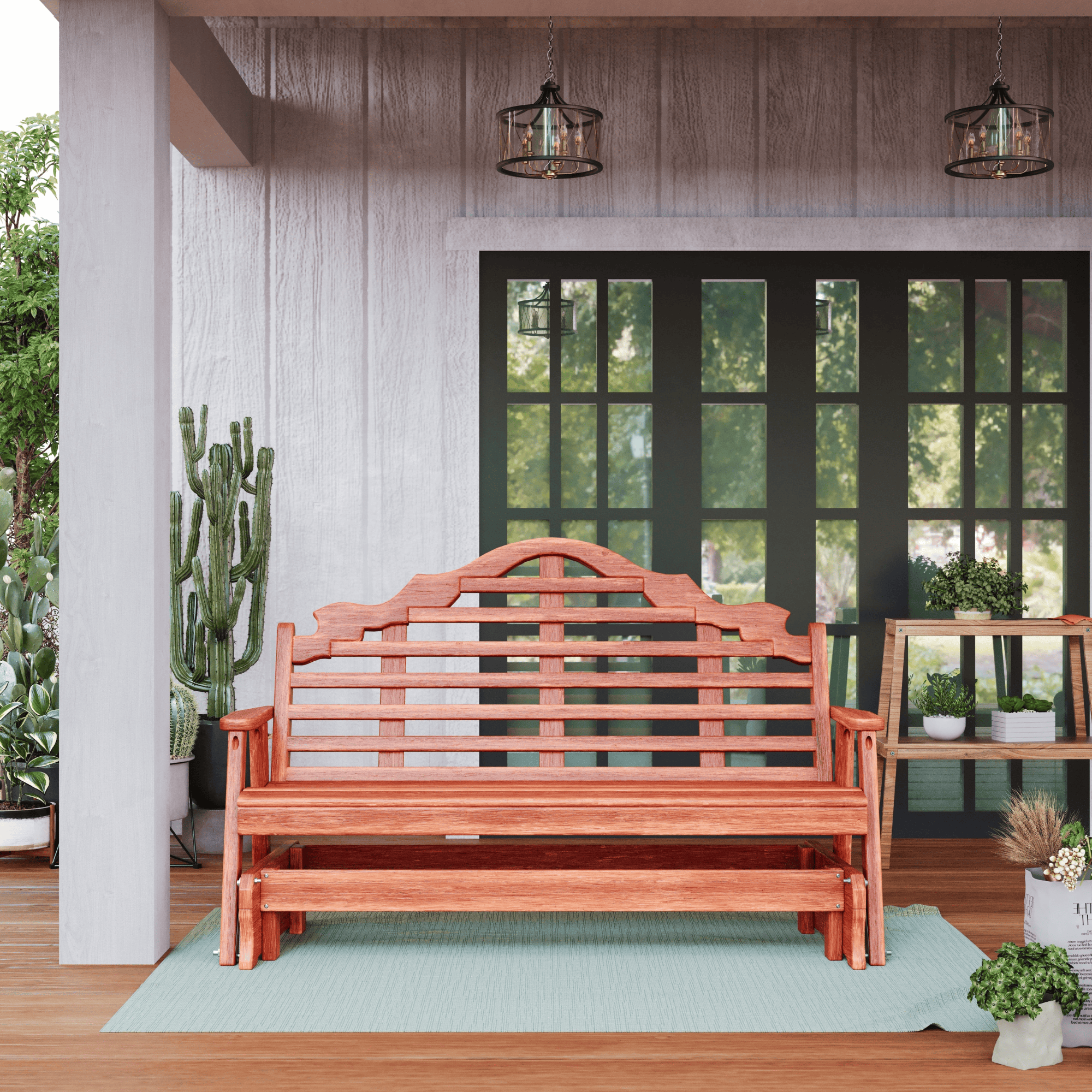 Keystone Amish Co. Milan Red Cedar Porch Glider
