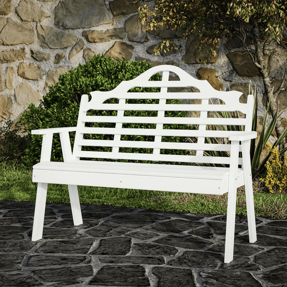 Compotite Triangle Bench Keystone Amish Co. Milan Poly Composite Garden Bench