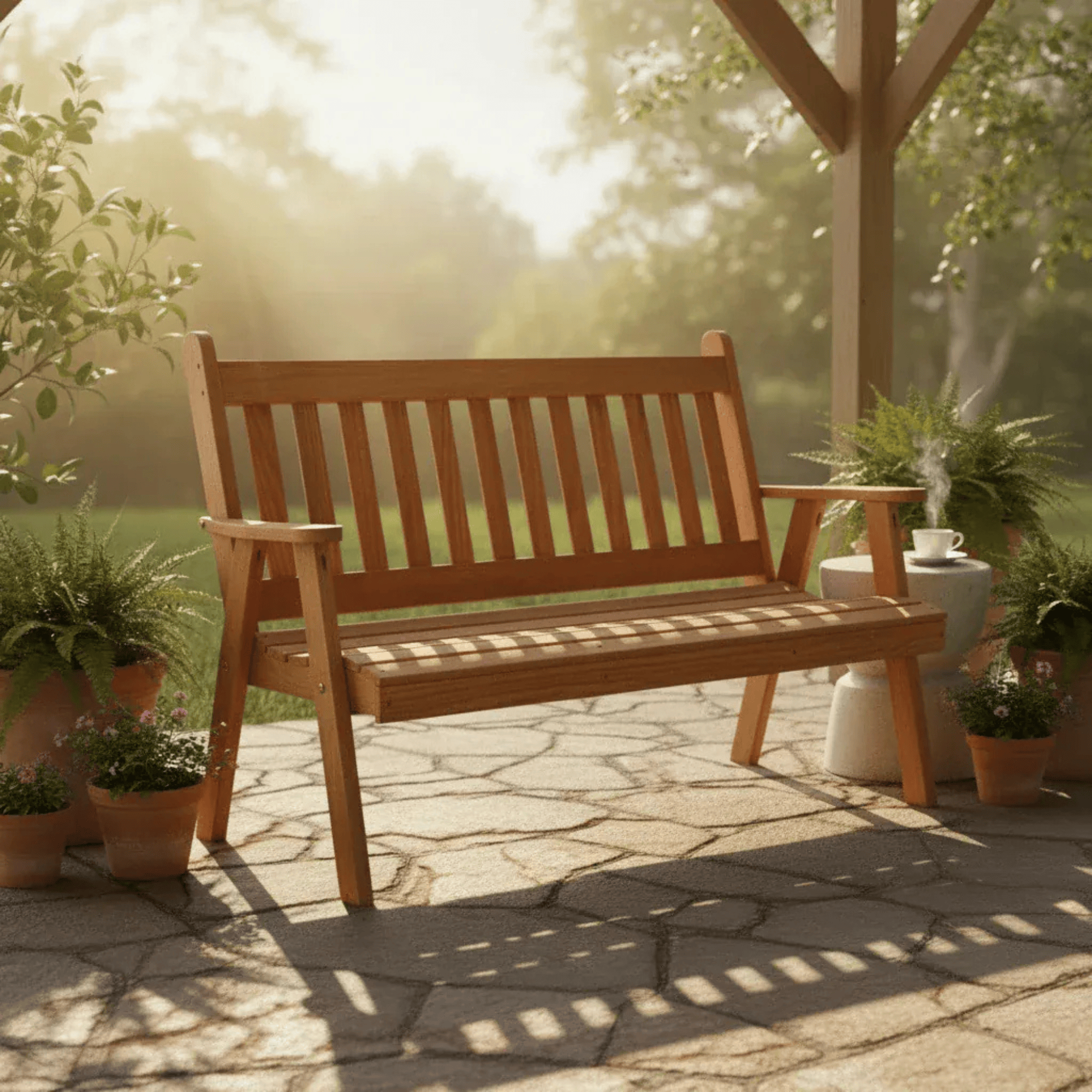 Keystone Amish Co. Franklin Wooden Outdoor Bench