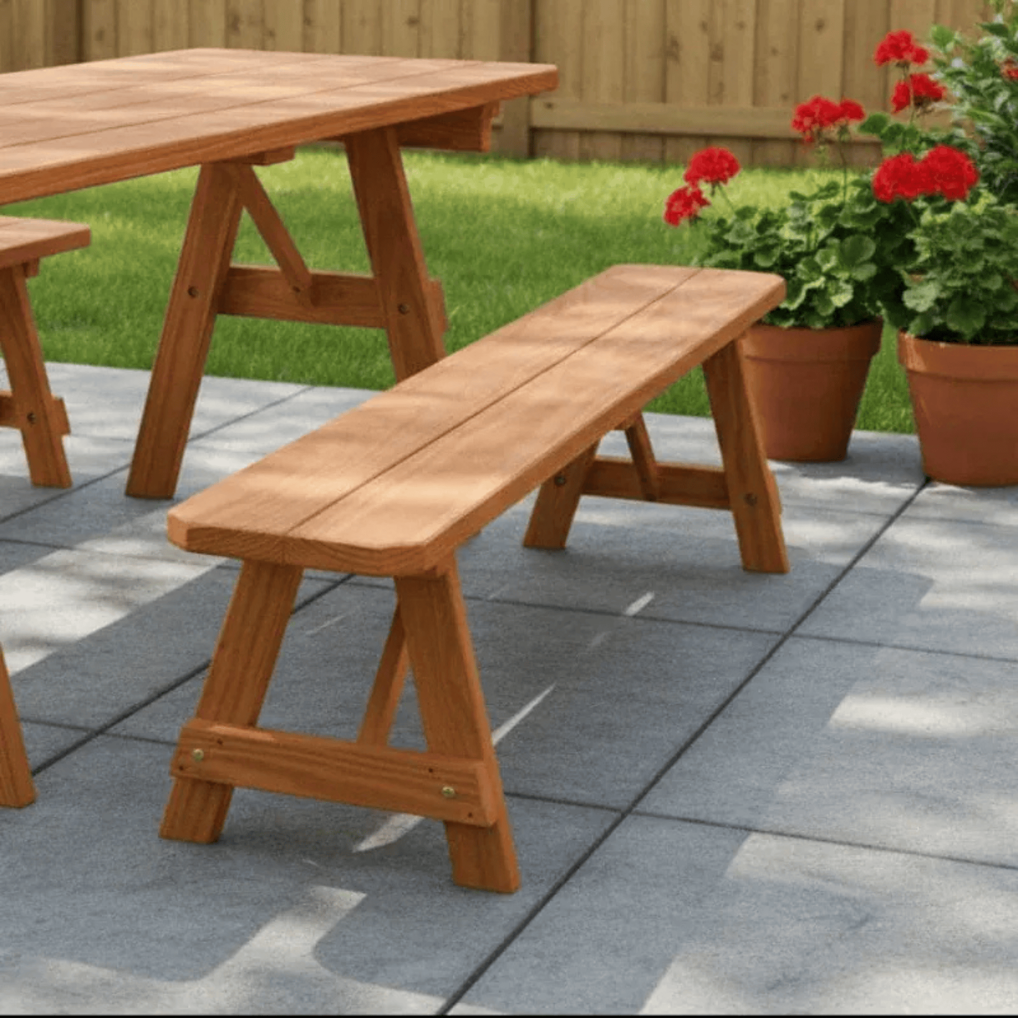 Keystone Amish Co. Wooden Outdoor Dining Bench