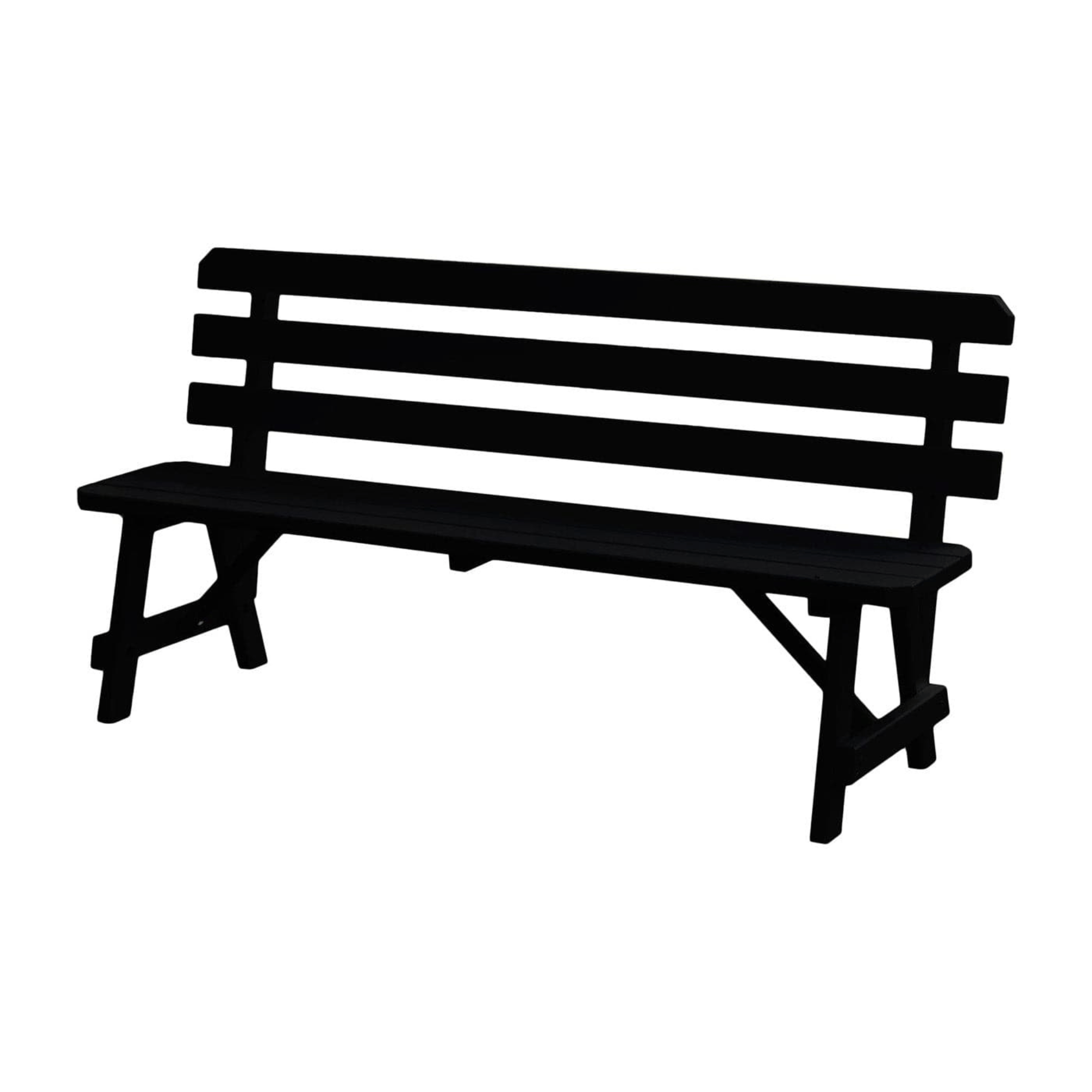 Keystone Amish Co. Traditional Wooden Backed Outdoor Bench