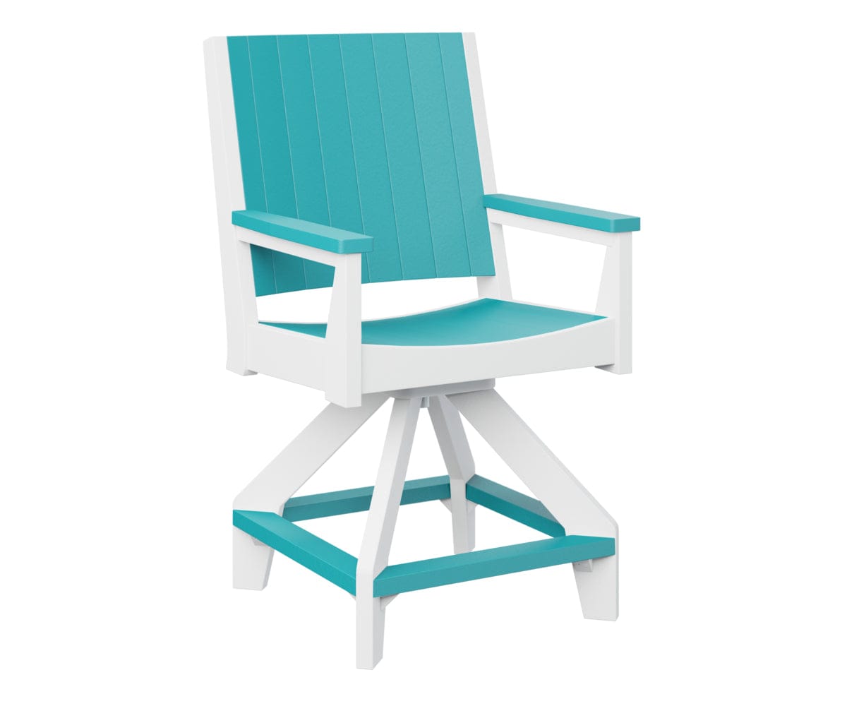 Berlin Gardens Mayhew Outdoor Poly Lumber Chat Swivel Counter Height Chair