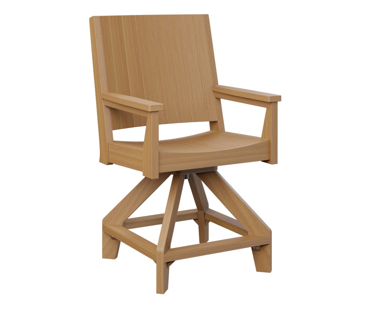 Berlin Gardens Mayhew Outdoor Poly Lumber Chat Swivel Counter Height Chair