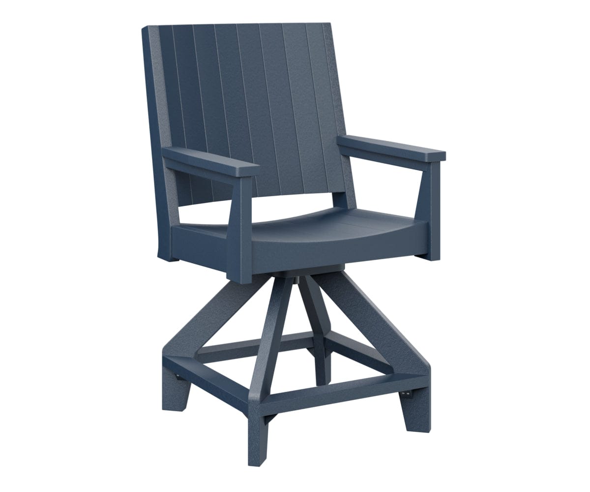 Berlin Gardens Mayhew Outdoor Poly Lumber Chat Swivel Counter Height Chair