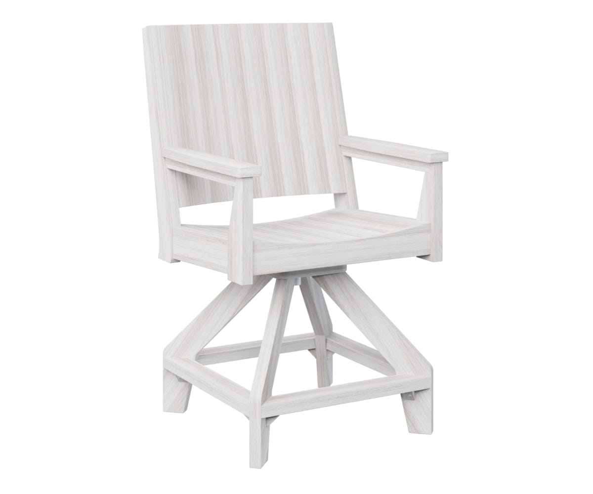 Berlin Gardens Mayhew Outdoor Poly Lumber Chat Swivel Counter Height Chair