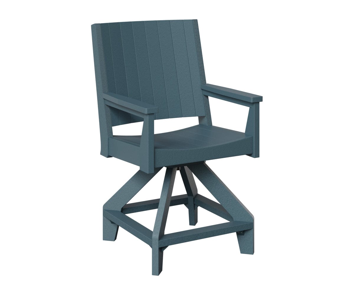 Berlin Gardens Mayhew Outdoor Poly Lumber Chat Swivel Counter Height Chair