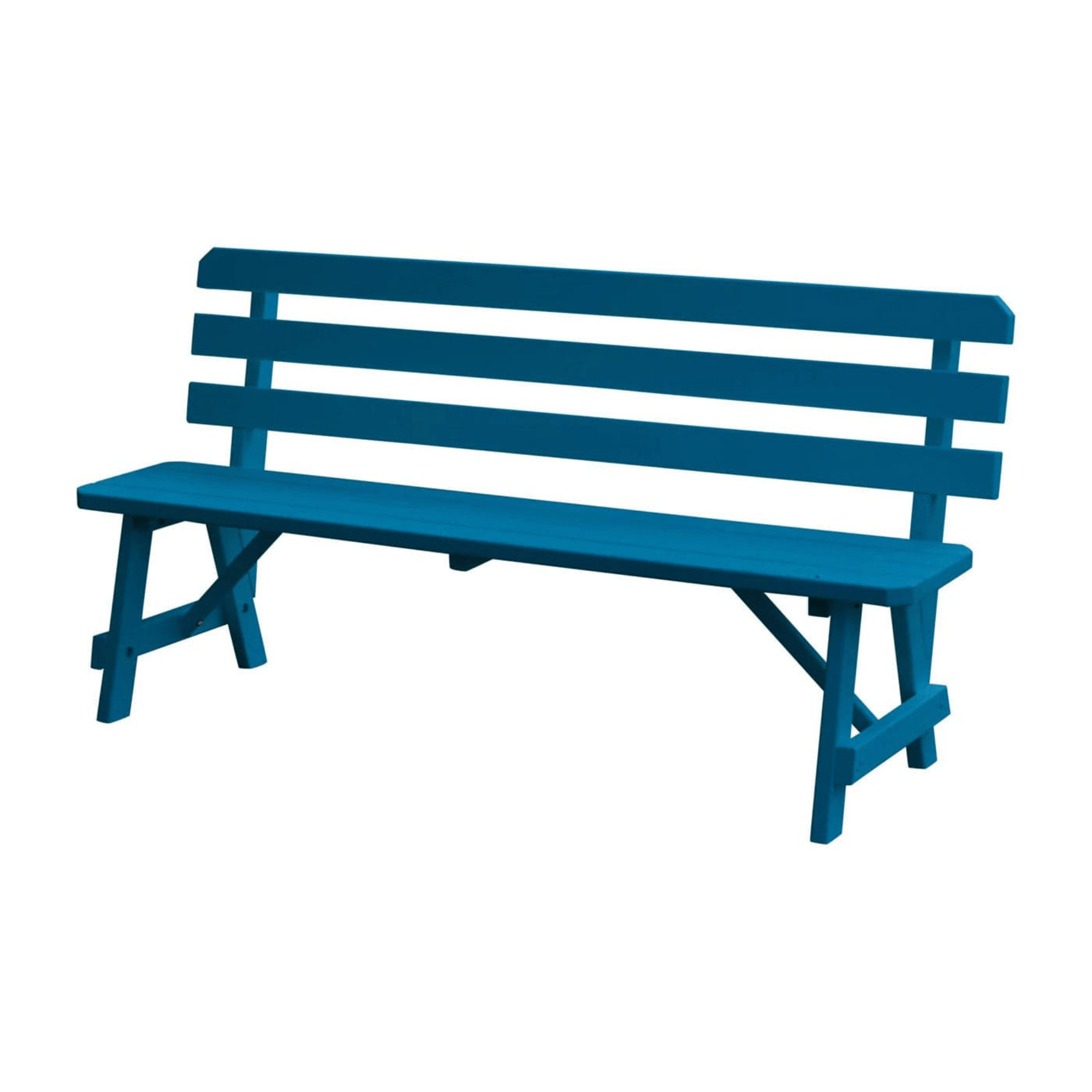 Keystone Amish Co. Traditional Wooden Backed Outdoor Bench