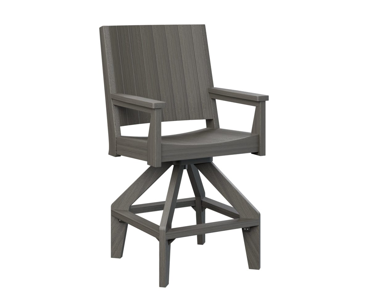 Berlin Gardens Mayhew Outdoor Poly Lumber Chat Swivel Bar Chair