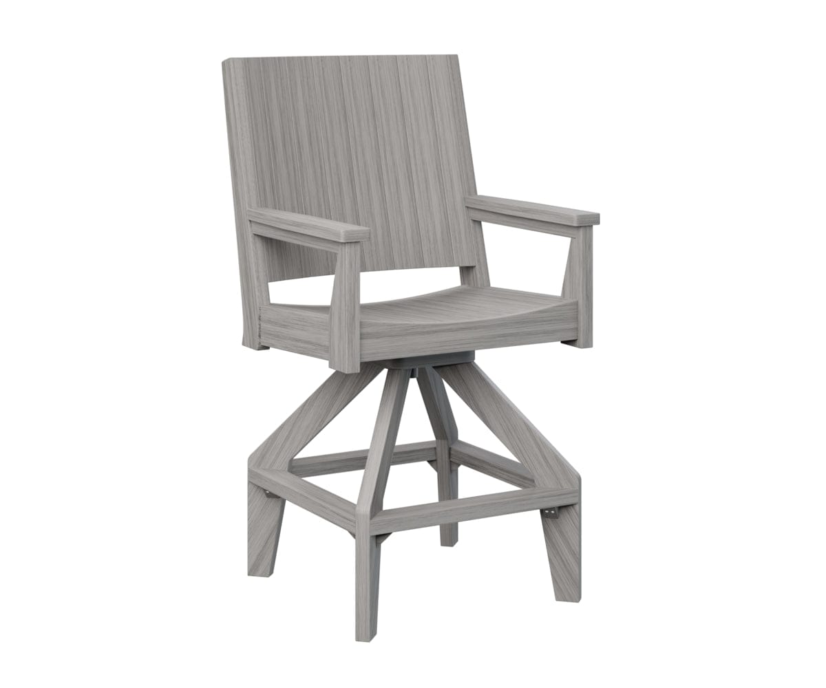 Berlin Gardens Mayhew Outdoor Poly Lumber Chat Swivel Bar Chair