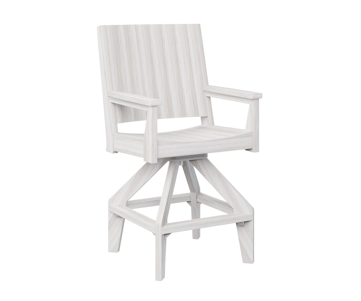 Berlin Gardens Mayhew Outdoor Poly Lumber Chat Swivel Bar Chair