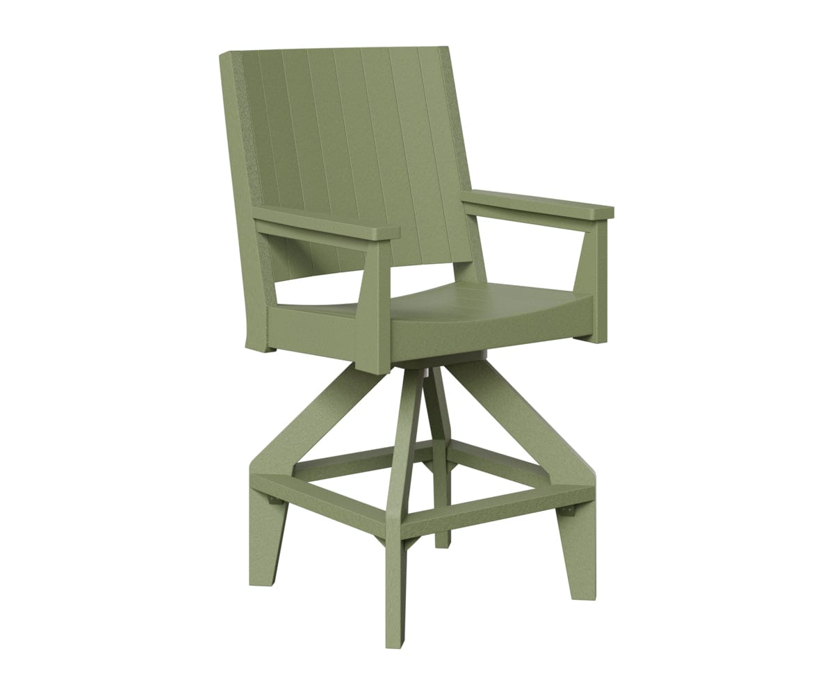 Berlin Gardens Mayhew Outdoor Poly Lumber Chat Swivel Bar Chair