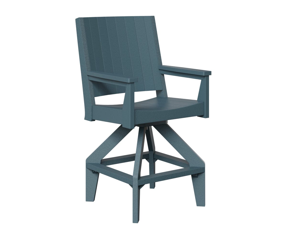 Berlin Gardens Mayhew Outdoor Poly Lumber Chat Swivel Bar Chair