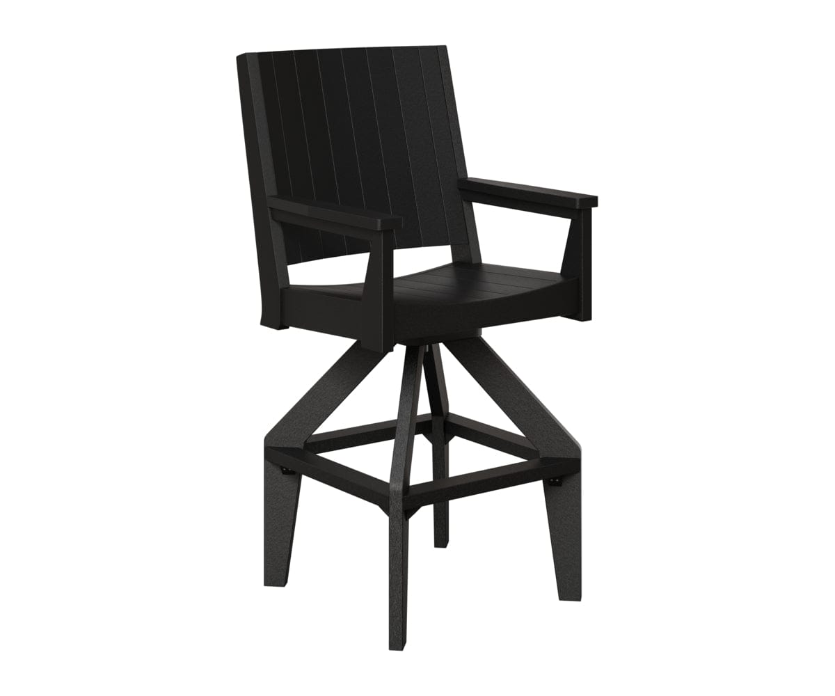 Berlin Gardens Mayhew Outdoor Poly Lumber Chat Extra Tall Swivel Chair