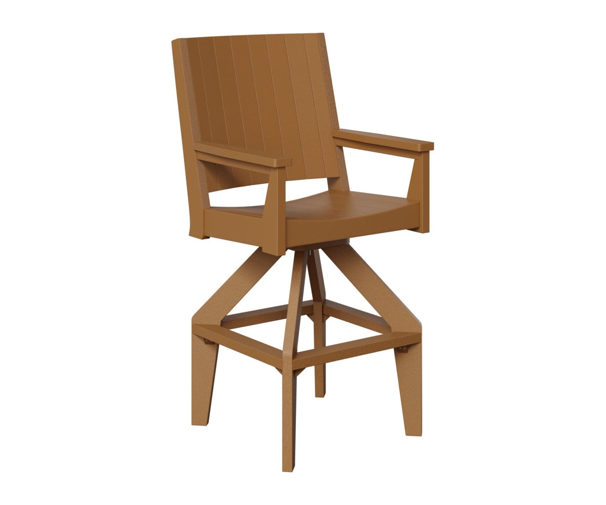 Berlin Gardens Mayhew Outdoor Poly Lumber Chat Extra Tall Swivel Chair