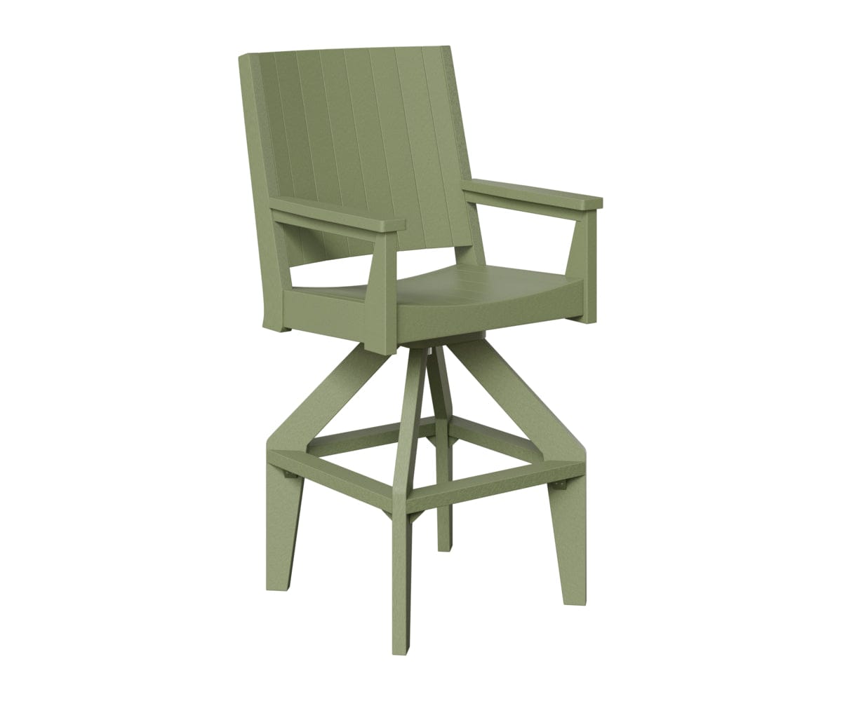 Berlin Gardens Mayhew Outdoor Poly Lumber Chat Extra Tall Swivel Chair