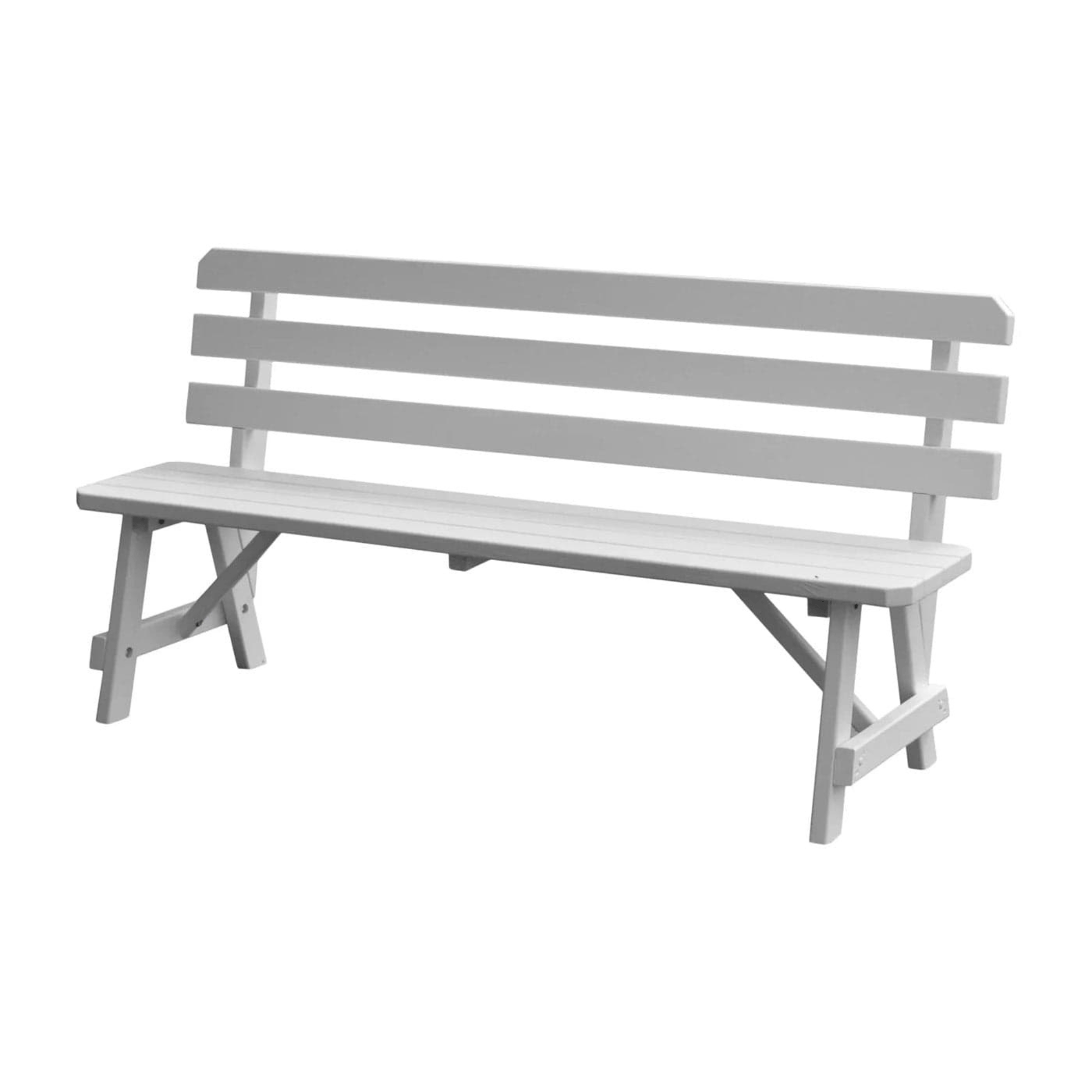 Keystone Amish Co. Traditional Wooden Backed Outdoor Bench