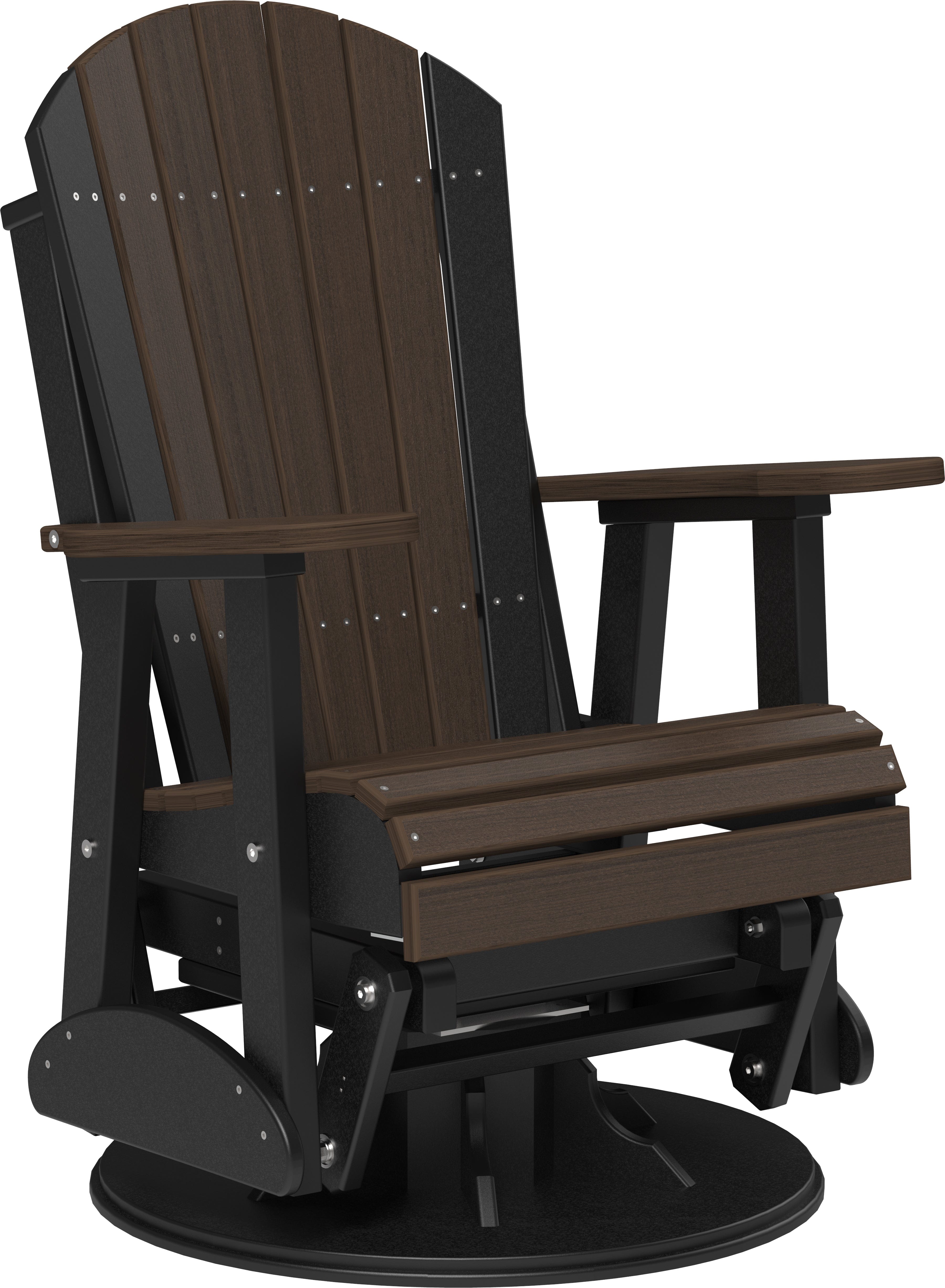 LuxCraft Adirondack Poly Composite Swivel Glider Chair