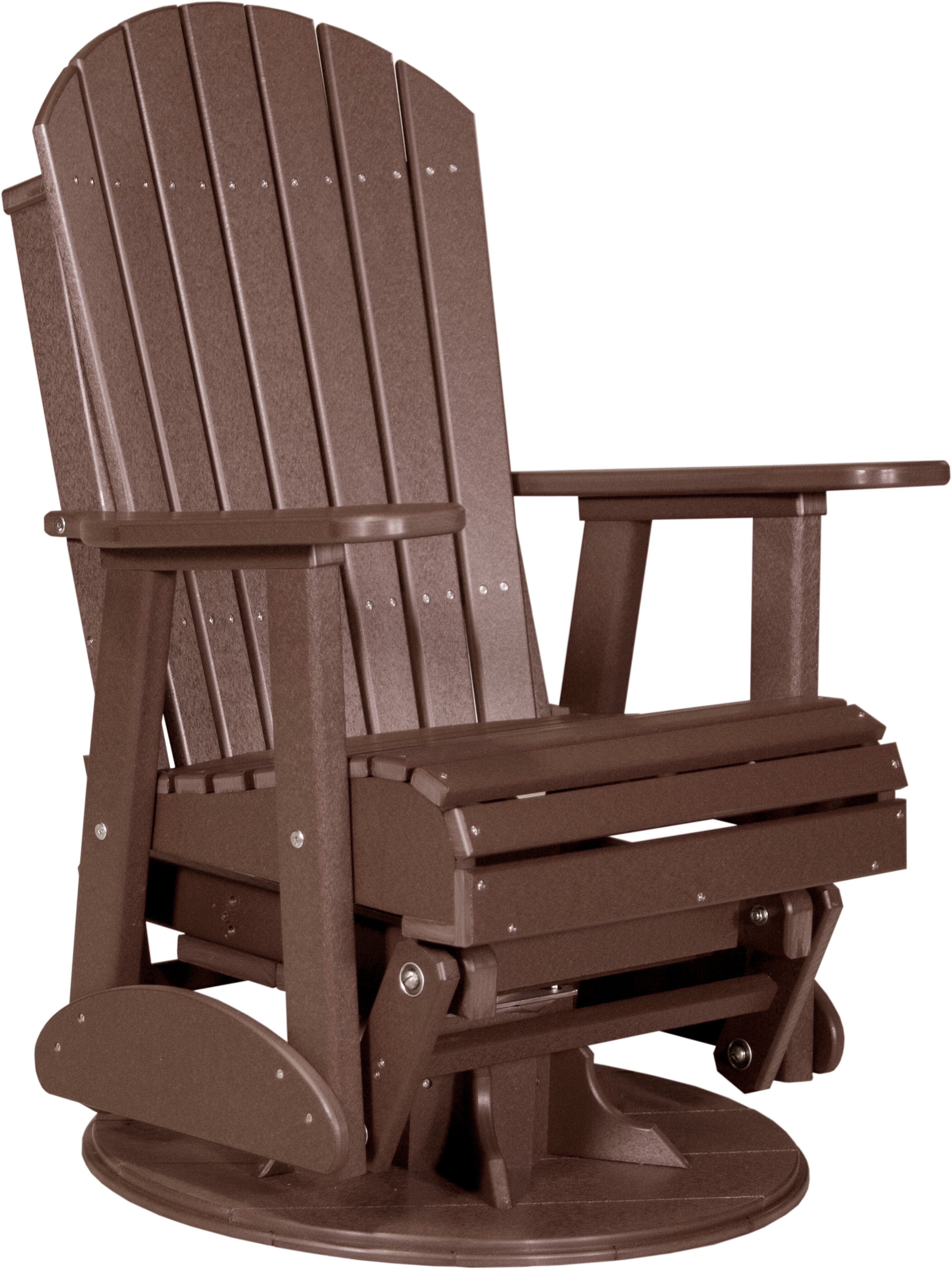 LuxCraft Adirondack Poly Composite Swivel Glider Chair