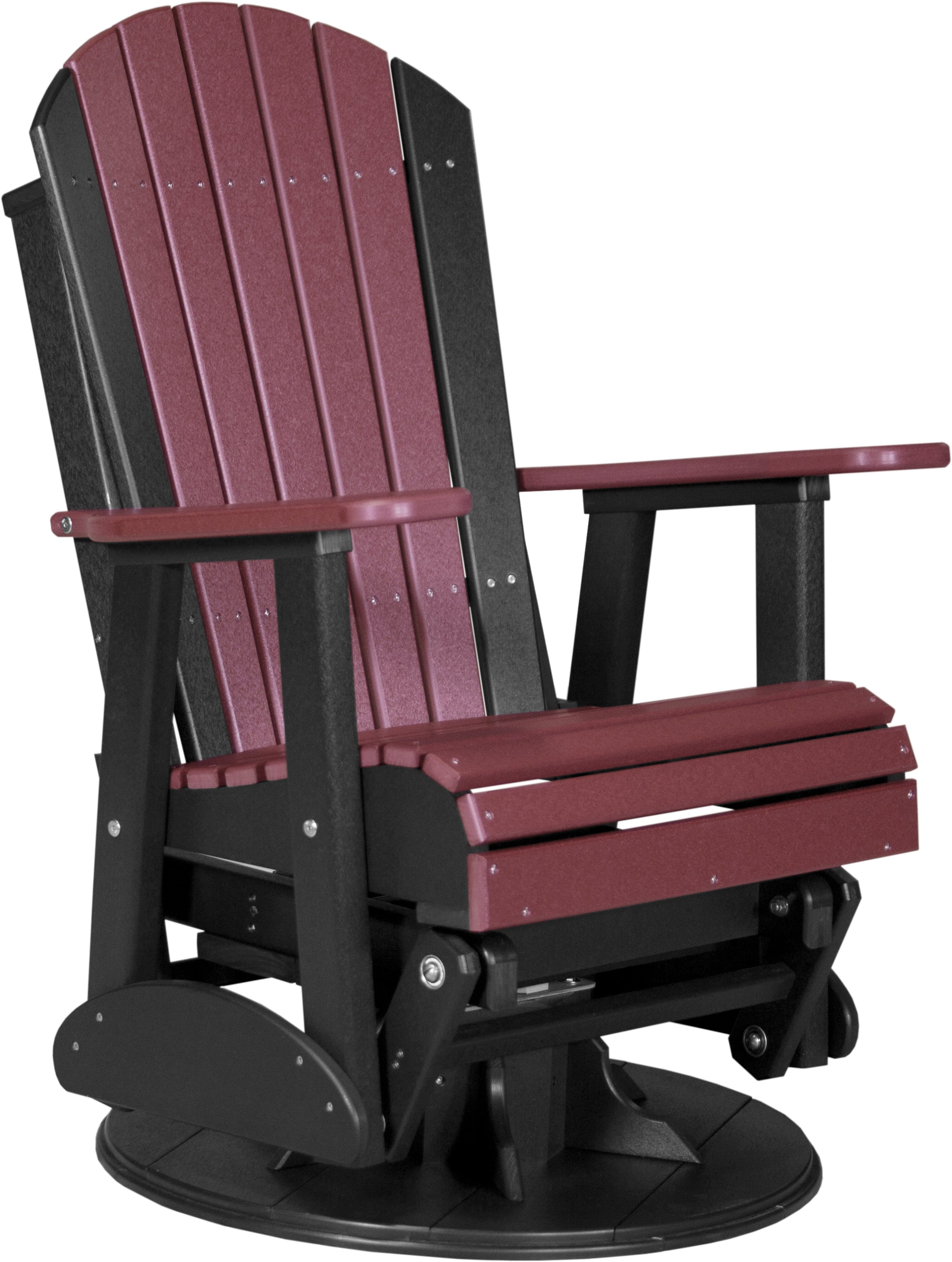 LuxCraft Adirondack Poly Composite Swivel Glider Chair