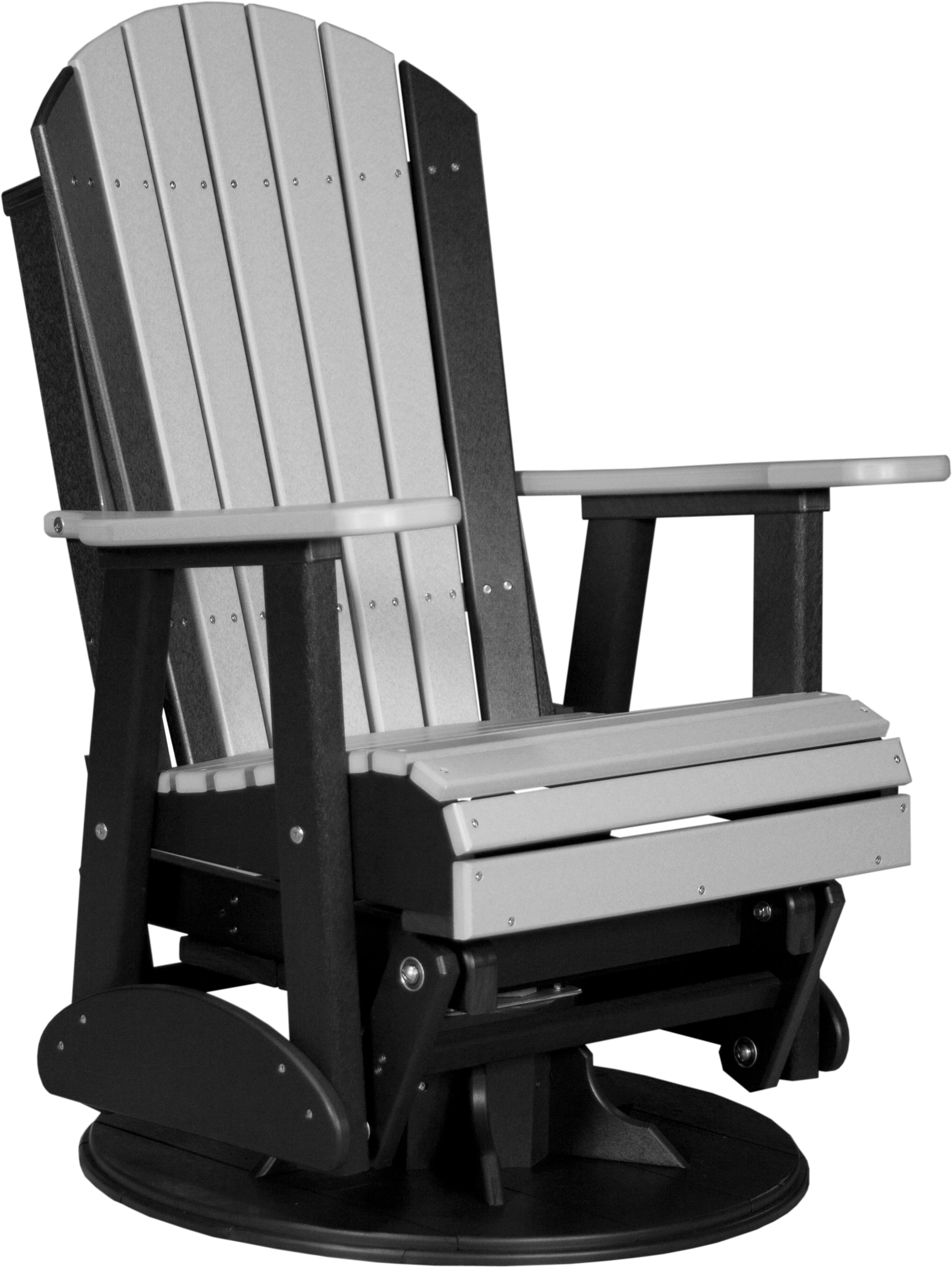 LuxCraft Adirondack Poly Composite Swivel Glider Chair
