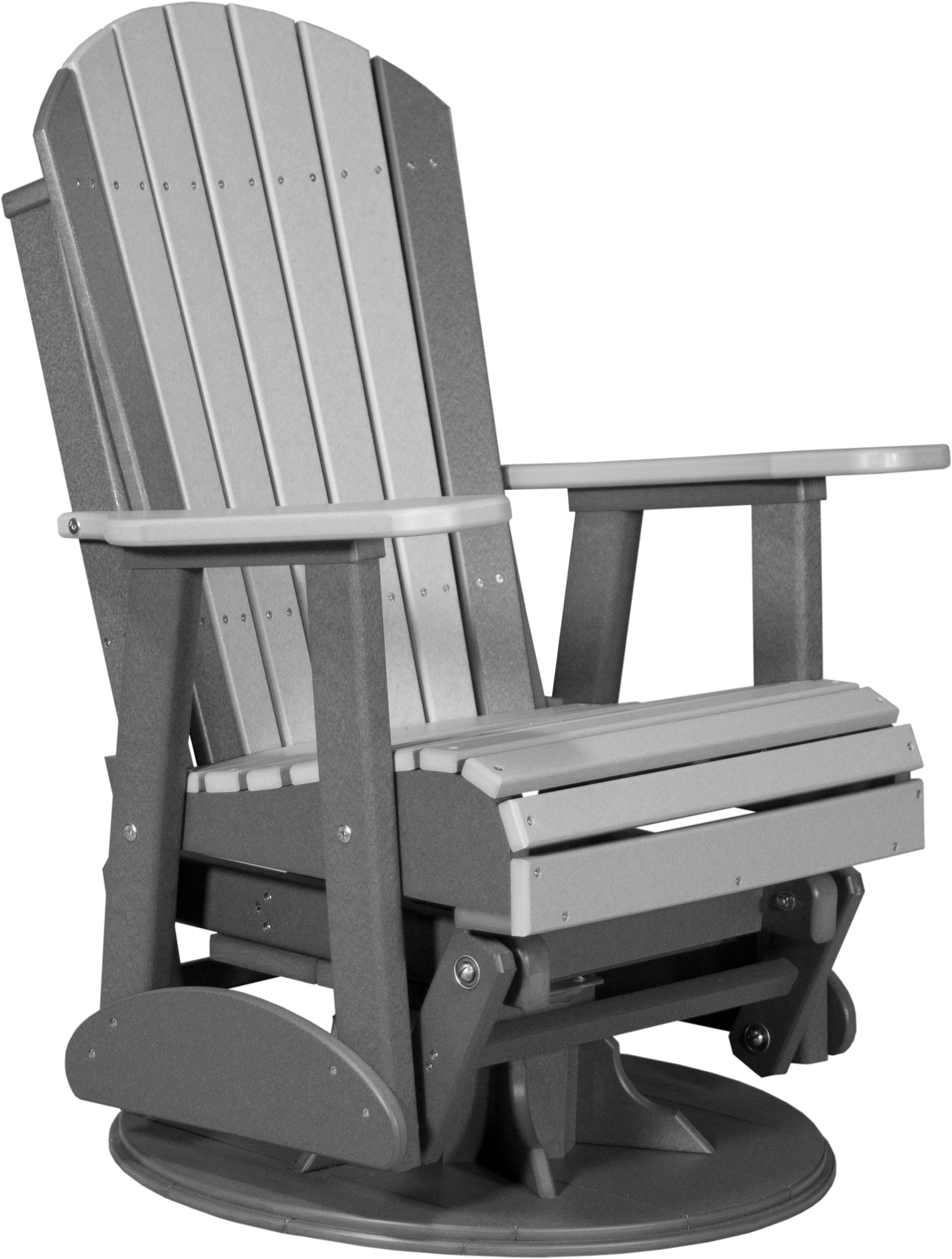 LuxCraft Adirondack Poly Composite Swivel Glider Chair
