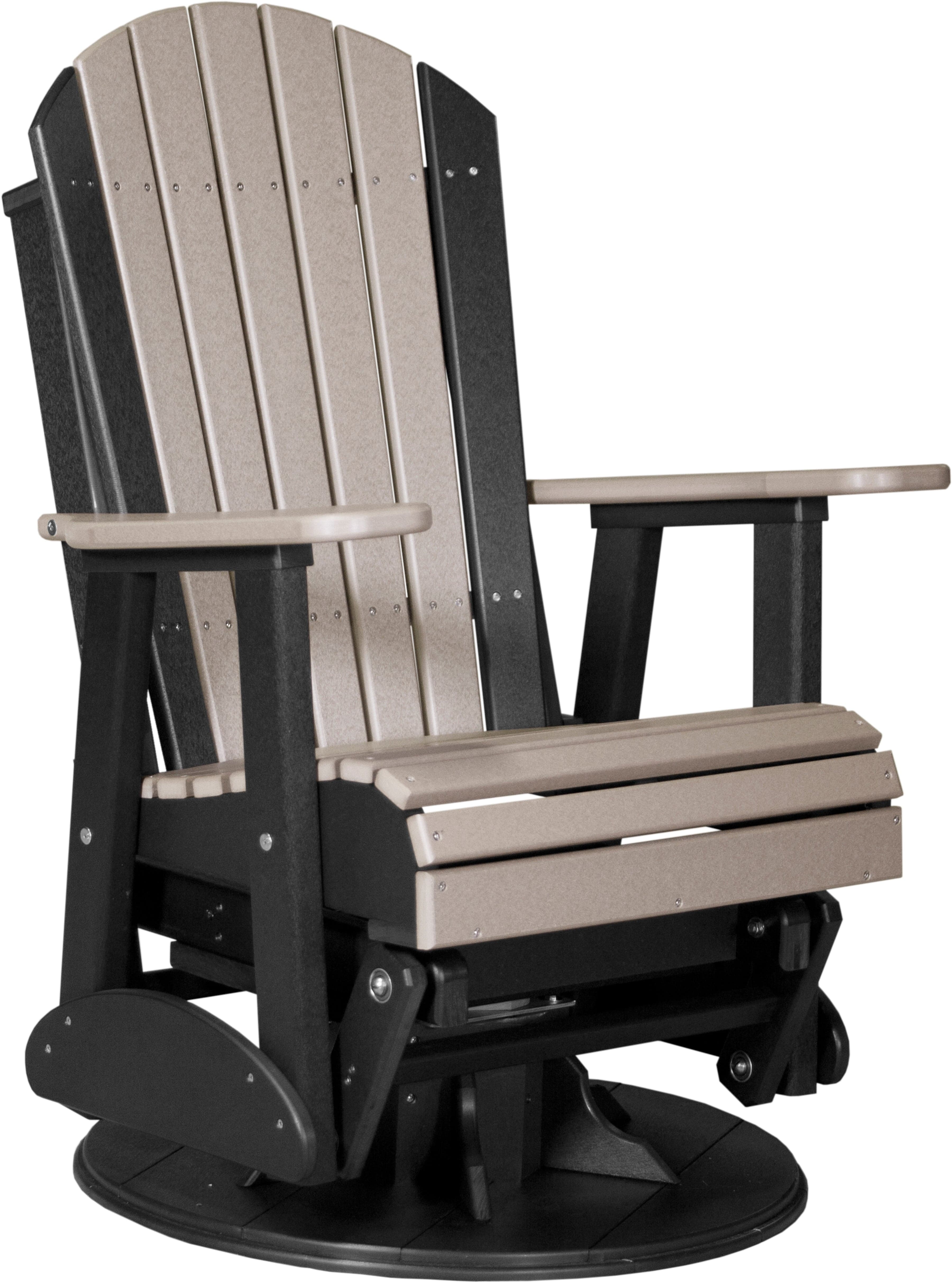 LuxCraft Adirondack Poly Composite Swivel Glider Chair