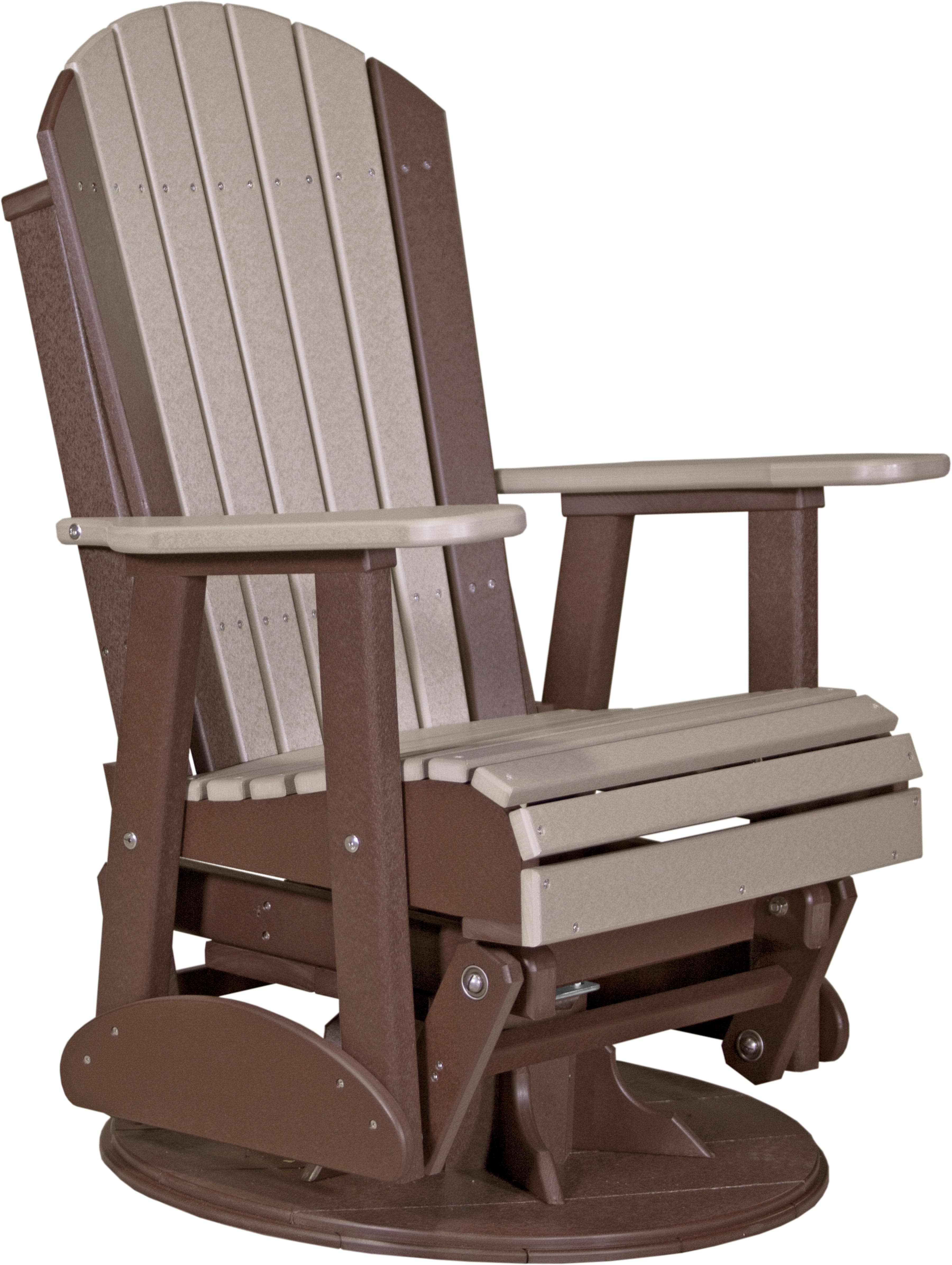 LuxCraft Adirondack Poly Composite Swivel Glider Chair