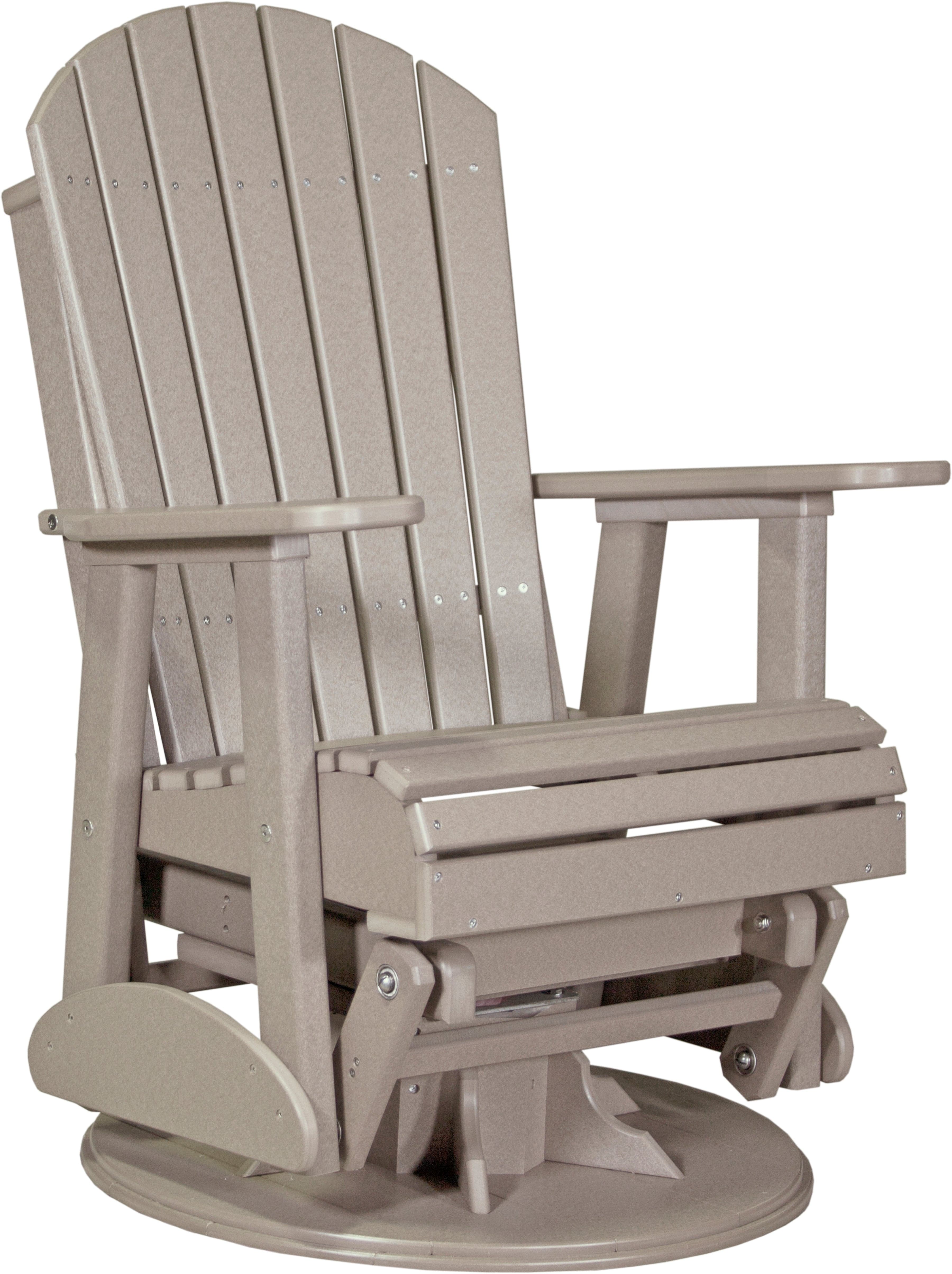 LuxCraft Adirondack Poly Composite Swivel Glider Chair