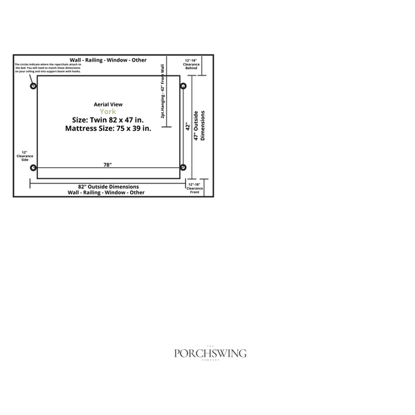 Keystone Amish Co. York Red Cedar Pergola Swing Bed Set