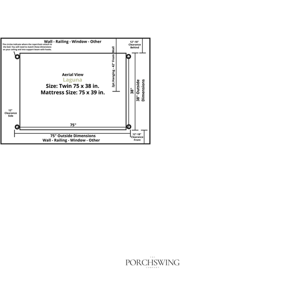 Keystone Amish Co. Laguna Red Cedar Pergola Swing Bed Set