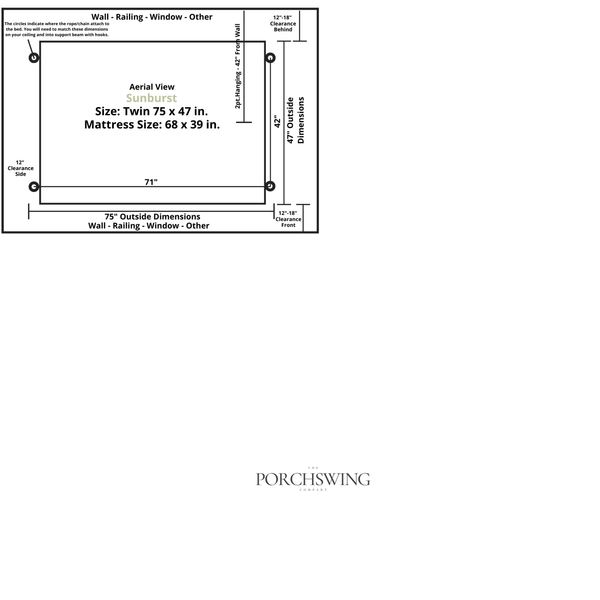 Keystone Amish Co. Sunburst Red Cedar Pergola Swing Bed Set