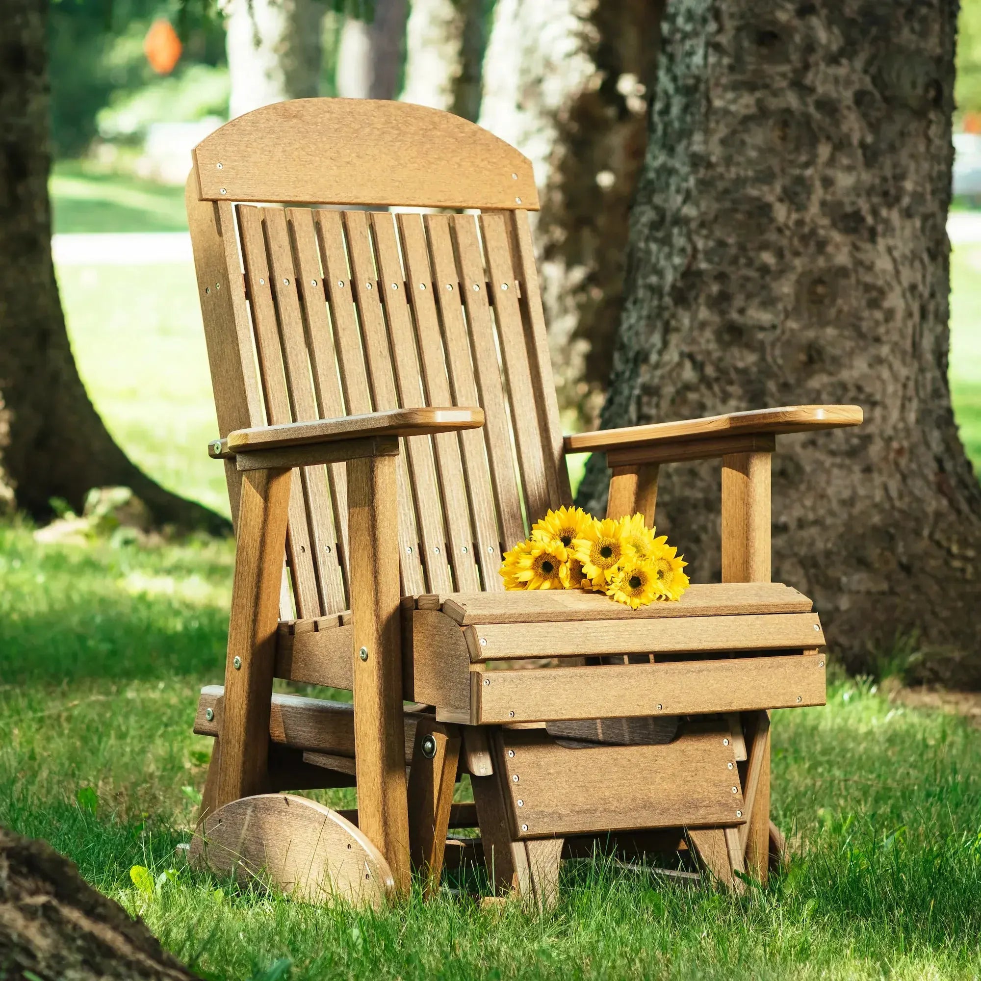 2 Foot Classic Poly Glider in Antique Mahogany