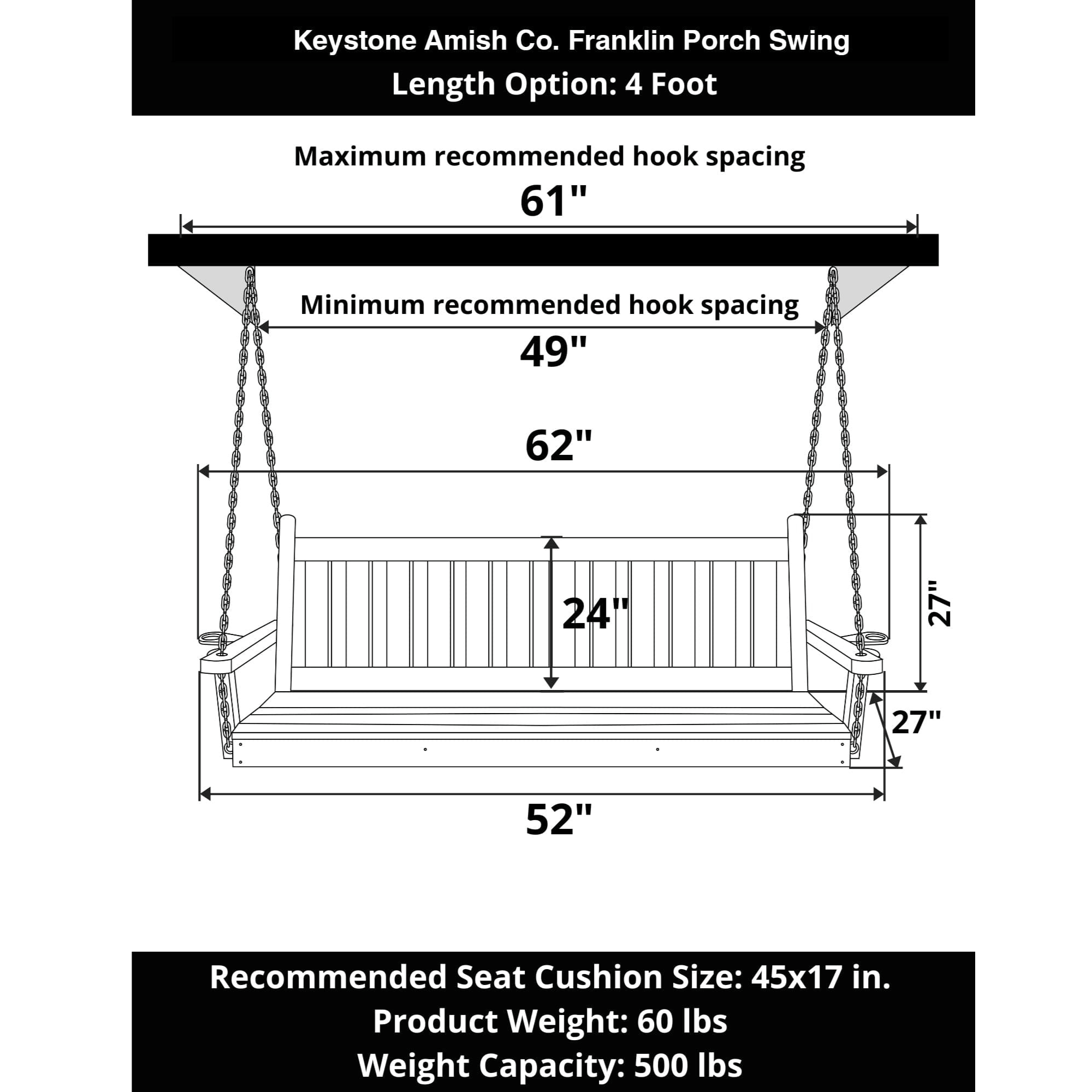 Keystone Amish Co. Franklin Porch Swing