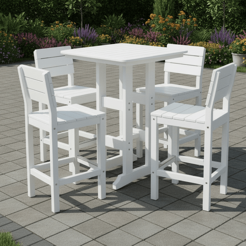 SoPoly St. Simons 33" Square Poly Bar Table