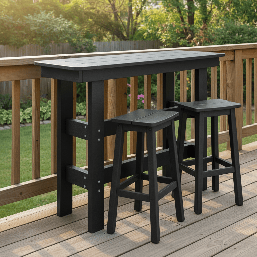 SoPoly 48" Counter Height Balcony Bar Table