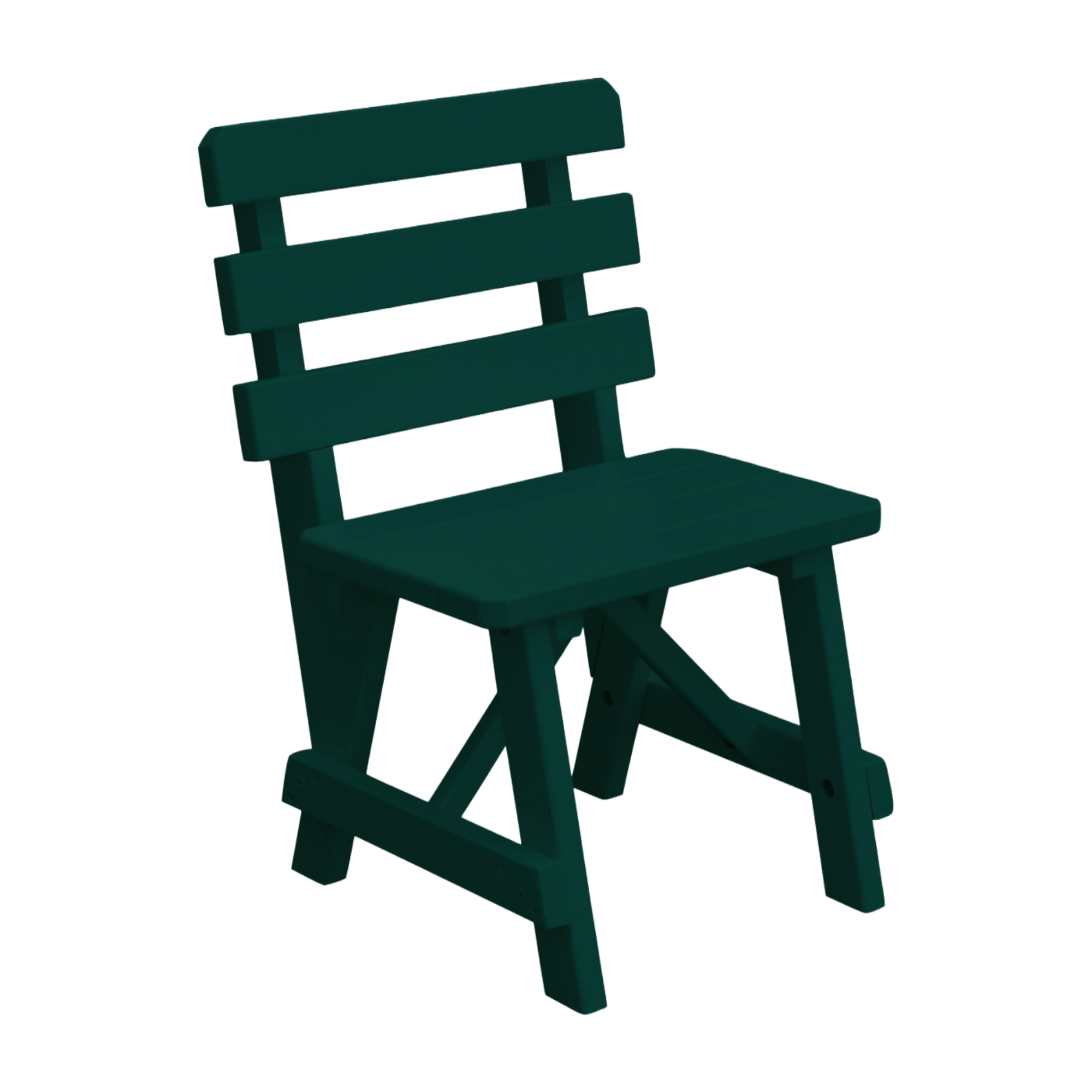 Keystone Amish Co. Traditional Wooden Backed Outdoor Bench